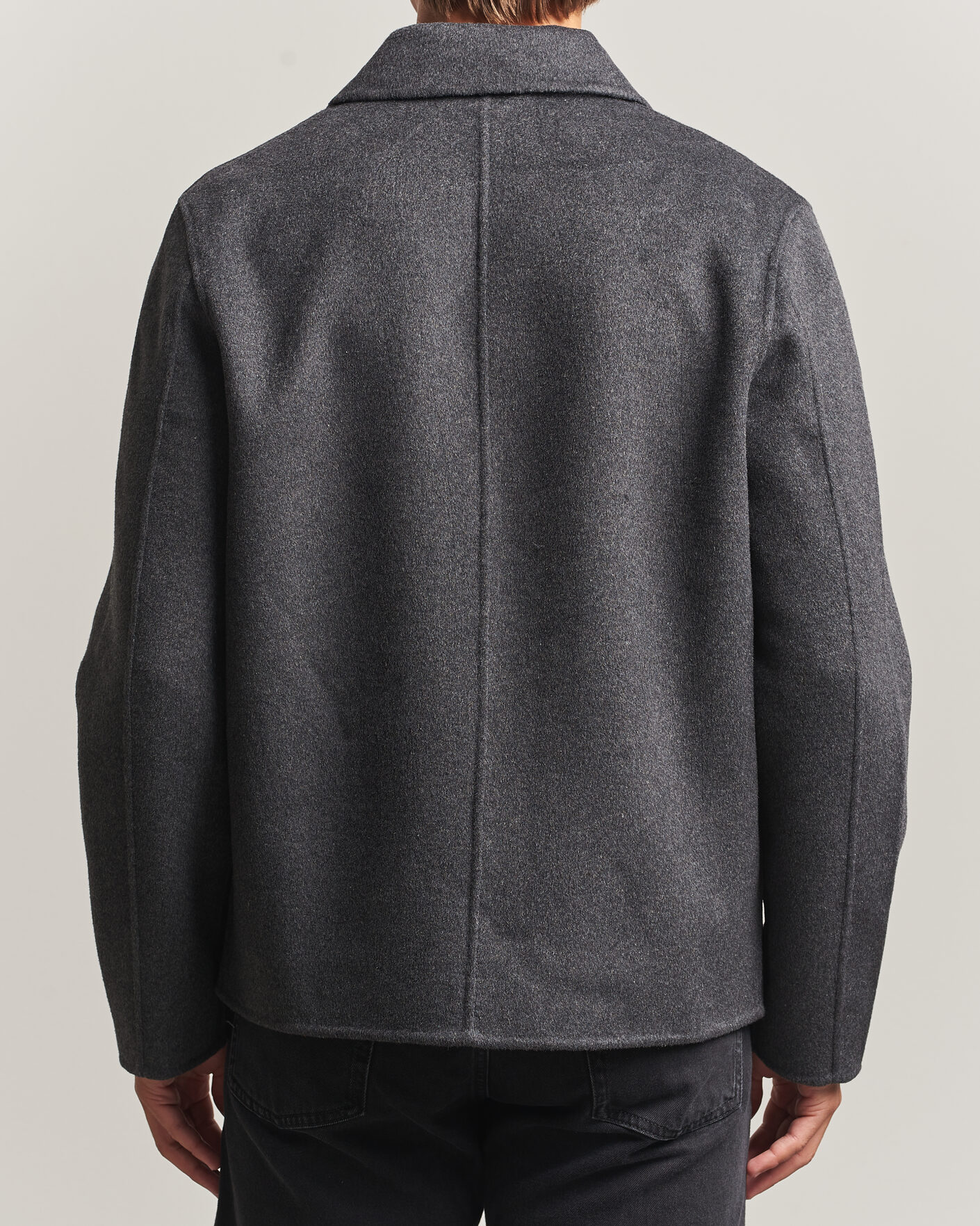 Men | Coats & Jackets | Samsøe Samsøe | Paulo Wool Shirt Jacket Dark Grey Melange