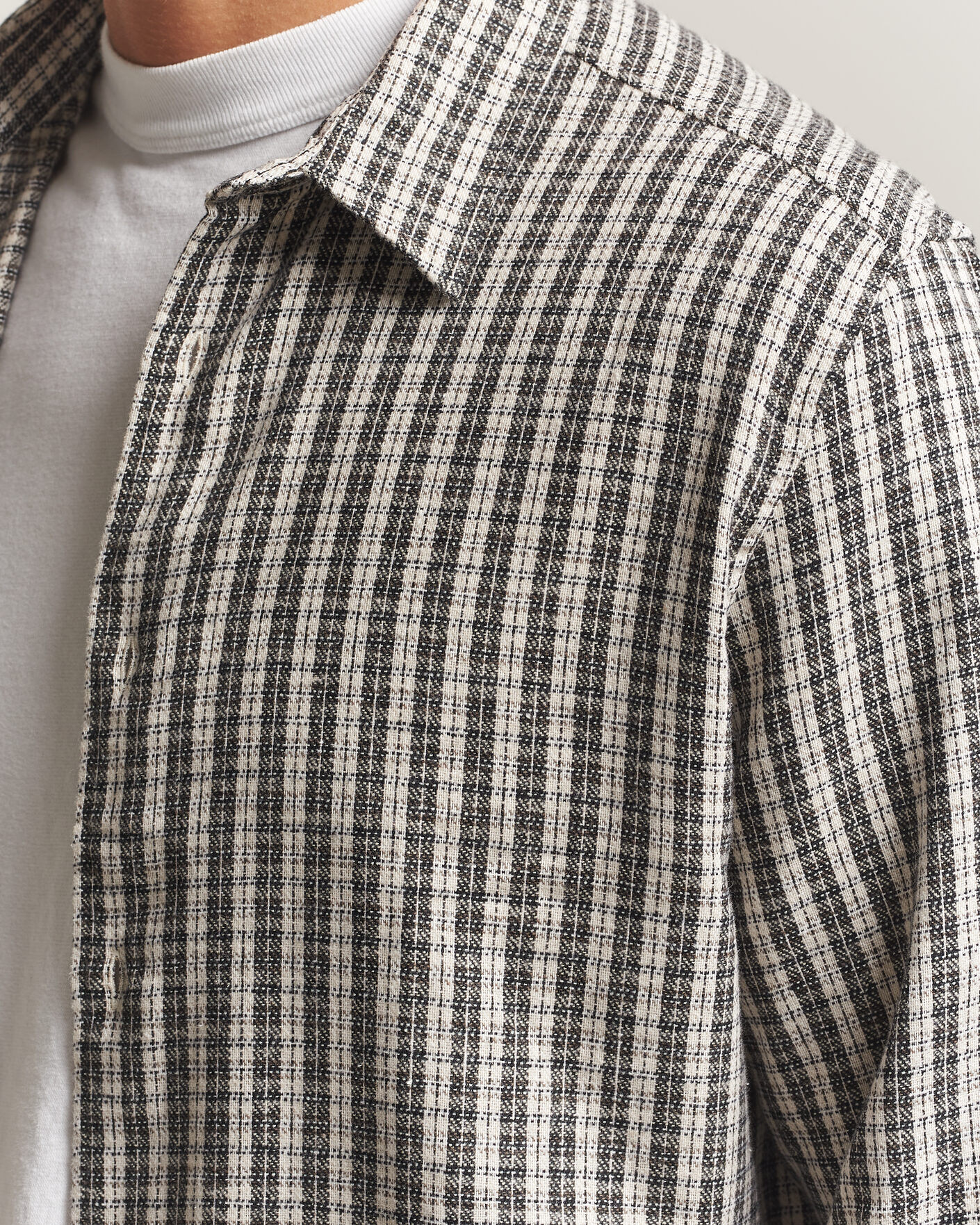 Men | Shirts | Samsøe Samsøe | Ryan Brushed Cotton Checked Shirt Brown