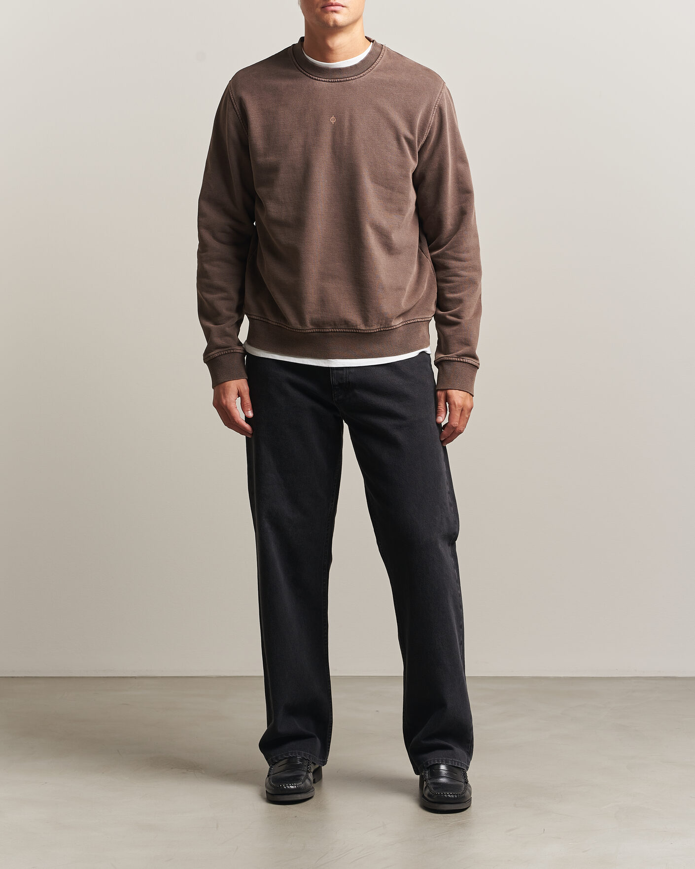 Men | Sweaters & Knitwear | Samsøe Samsøe | Ollie Washed Crew Neck Sweatshirt Delicioso
