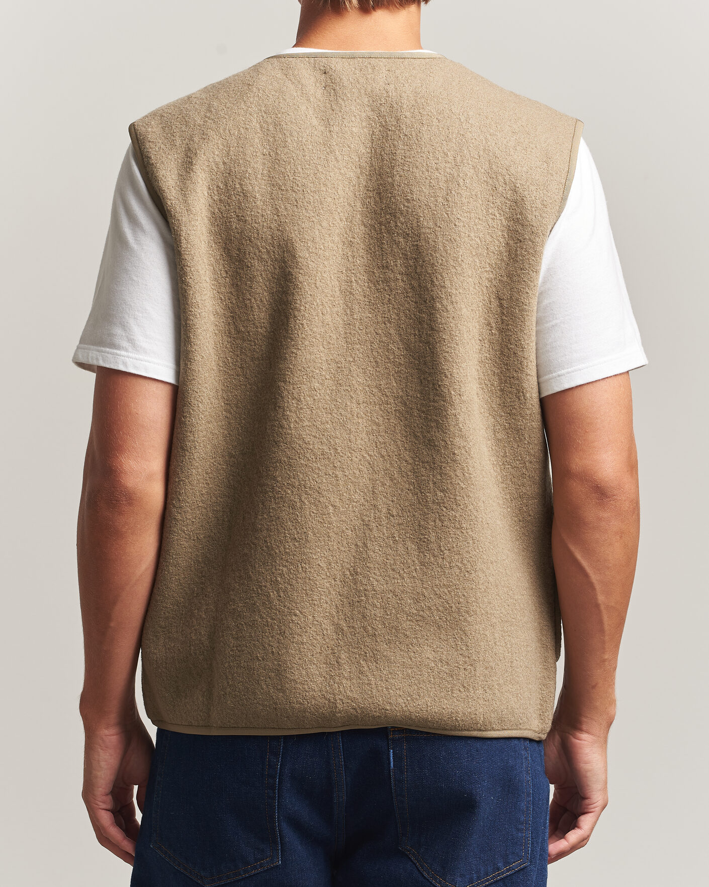 Men | Sweaters & Knitwear | Samsøe Samsøe | Hannes Boiled Wool Vest Lead Gray