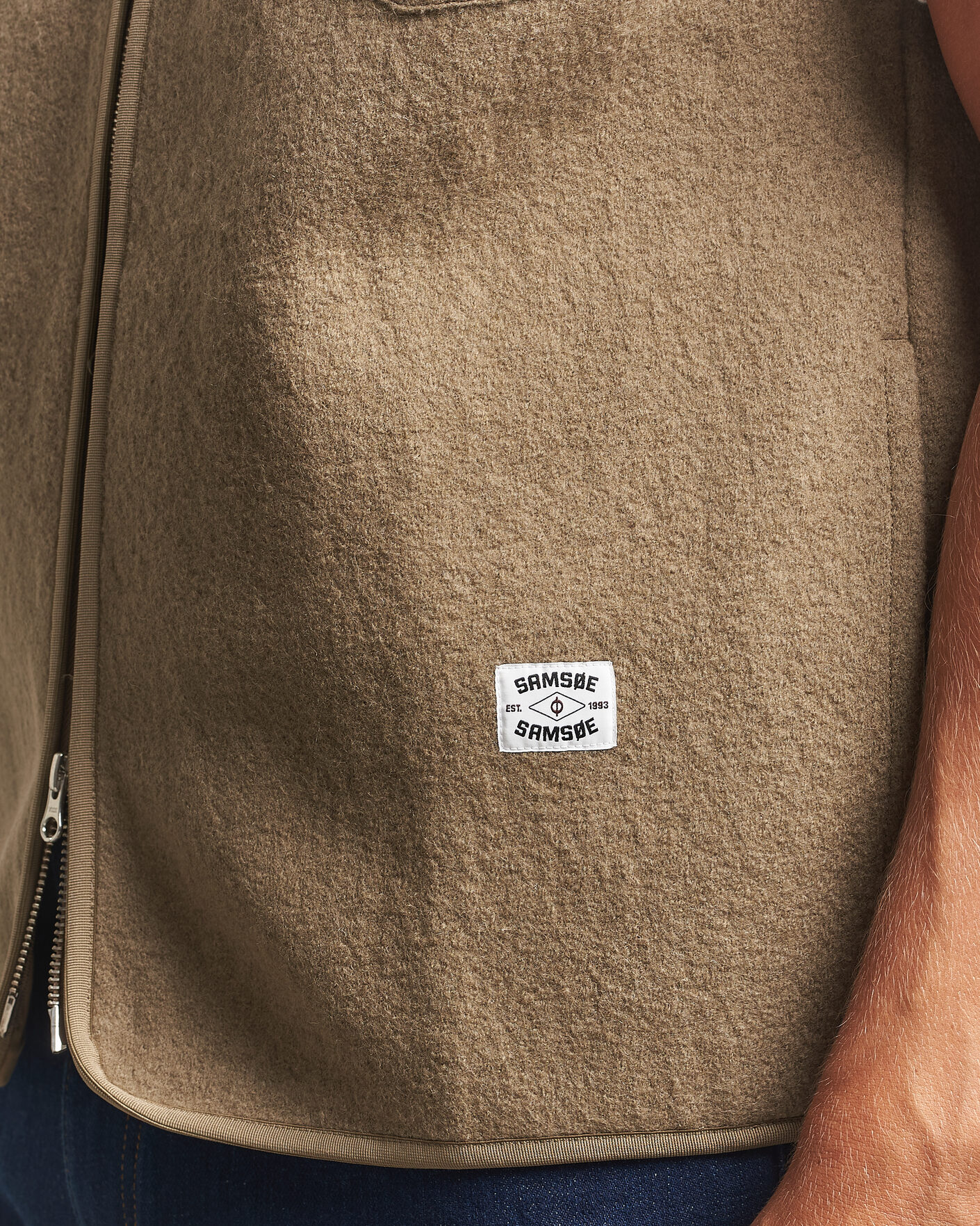 Men | Sweaters & Knitwear | Samsøe Samsøe | Hannes Boiled Wool Vest Lead Gray