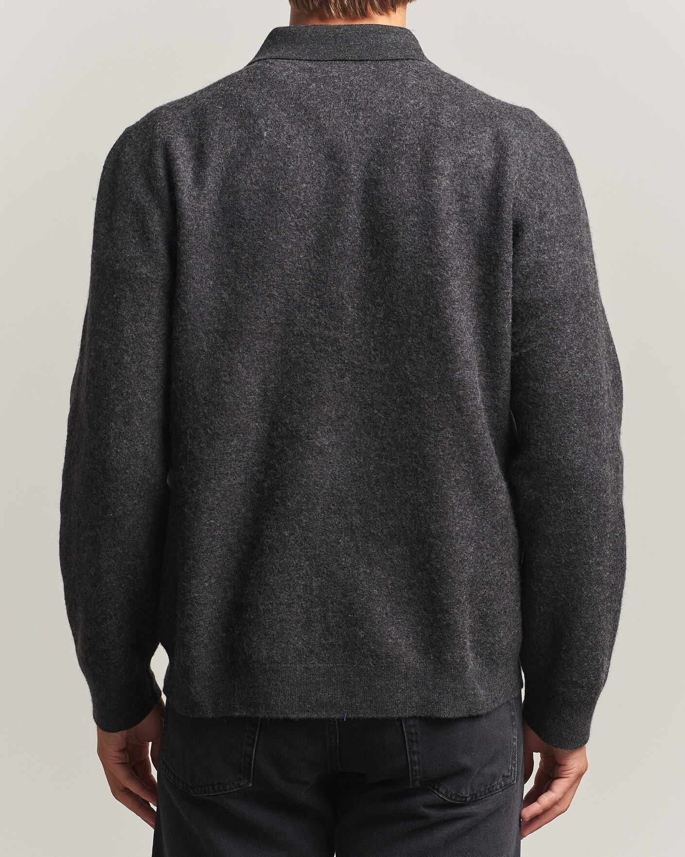 Men | Sweaters & Knitwear | Samsøe Samsøe | Richard Wool Knitted Cardigan Dark Grey Melange