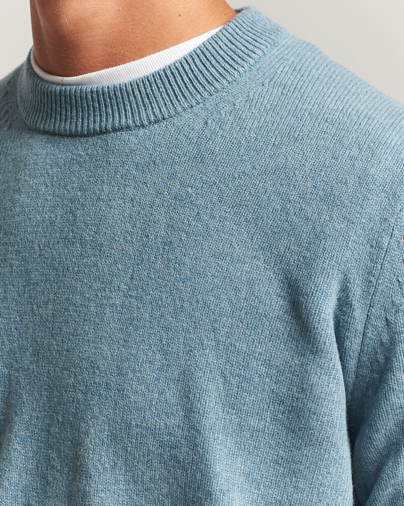 Men | Sweaters & Knitwear | Samsøe Samsøe | Isak Knitted Crew Neck Stormy Sea