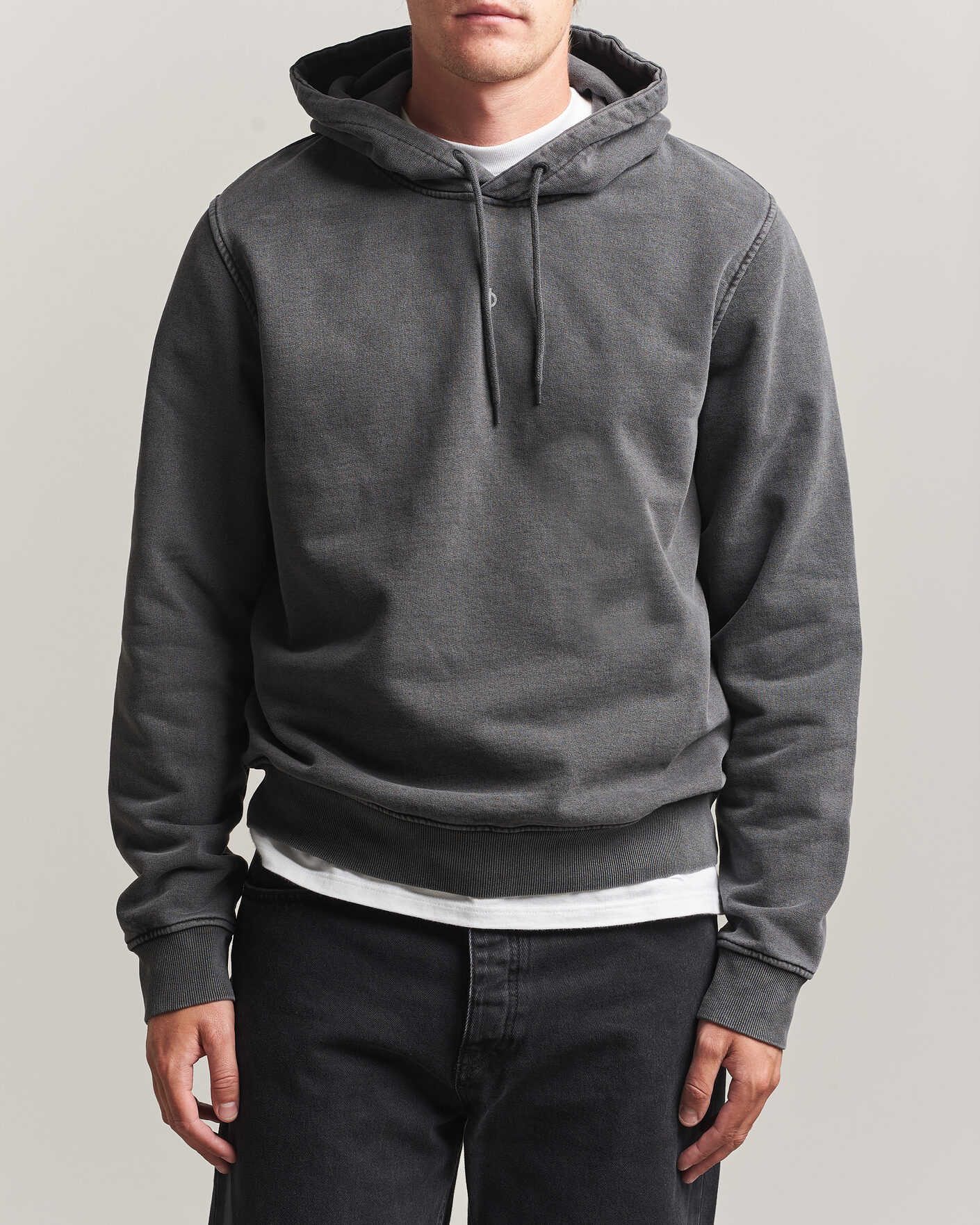 Men | Sweaters & Knitwear | Samsøe Samsøe | Ollie Washed Hoodie Black