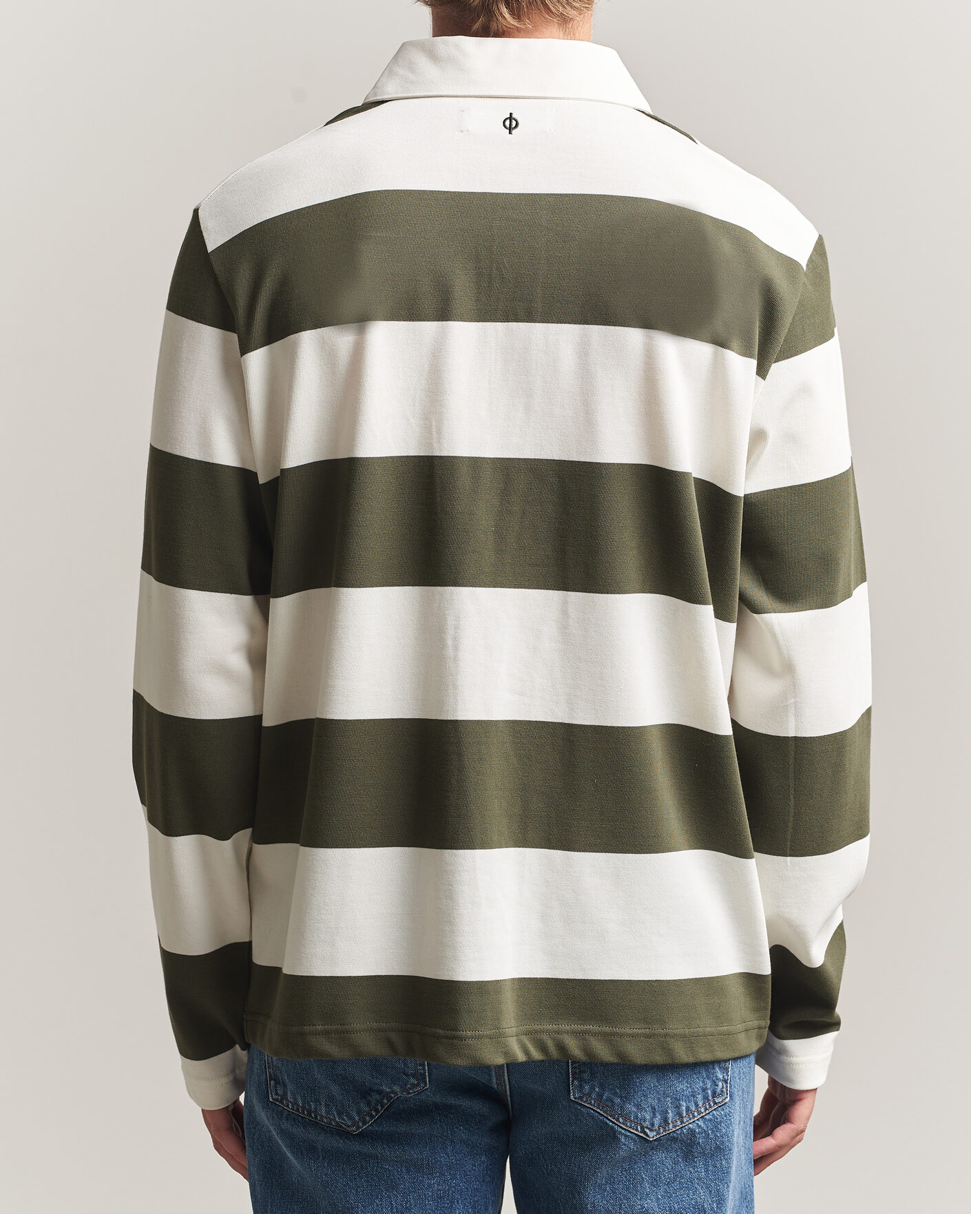 Men | Sweaters & Knitwear | Samsøe Samsøe | Kevin Barstriped Rugger Forest Night/White