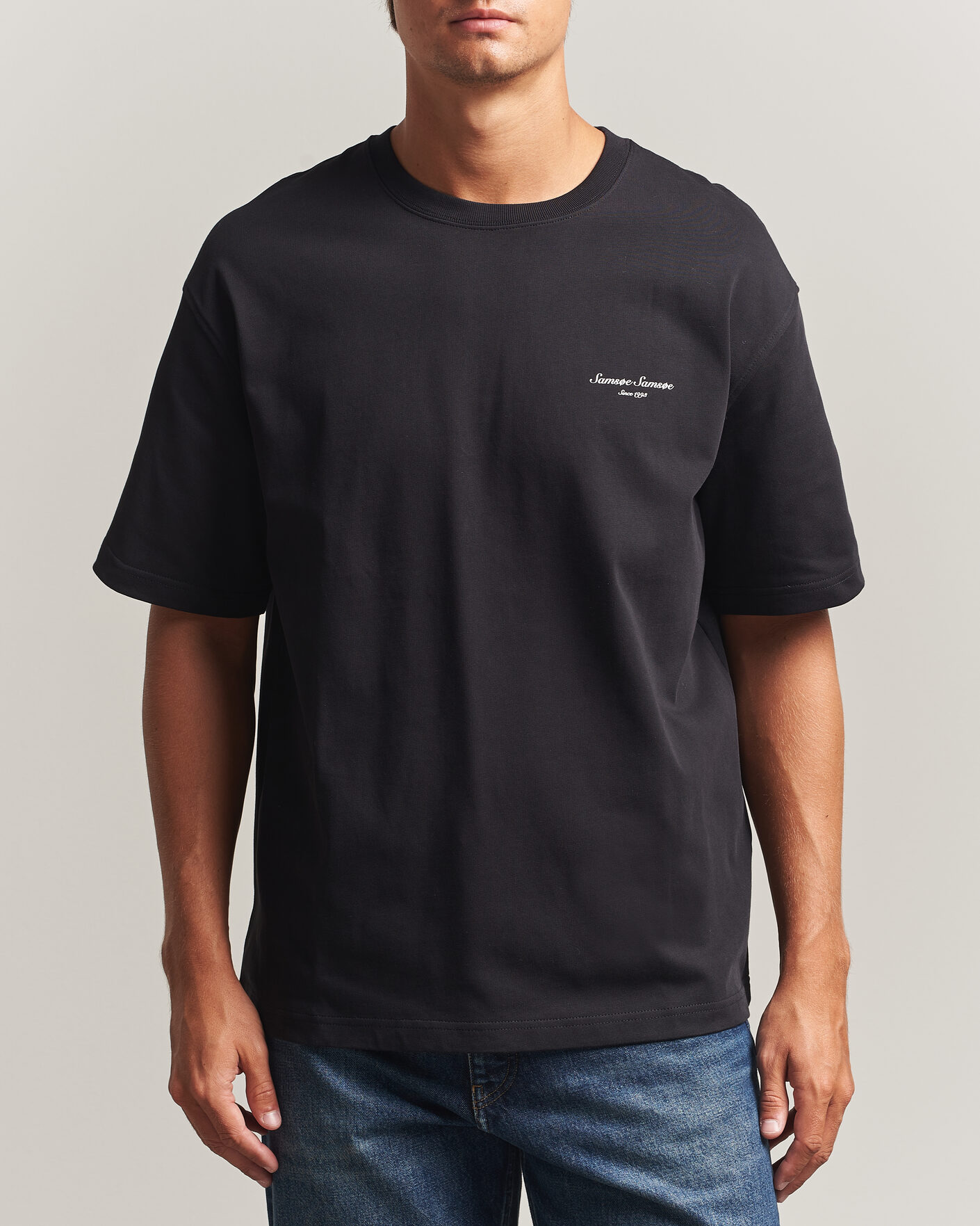 Auralee Seamless Crew Neck T-Shirt Black at CareOfCarl.com