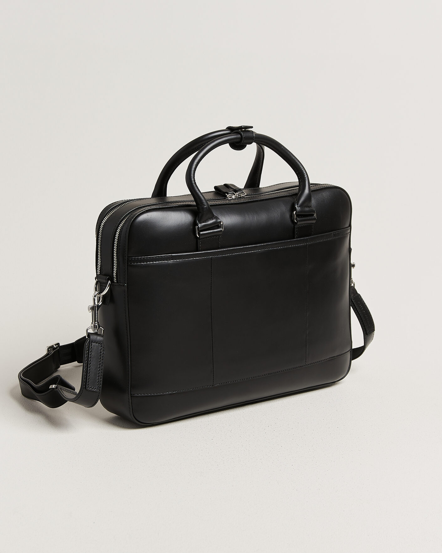 Men | Bags | Tiger of Sweden | Burin Smooth Leather Briefcase Black