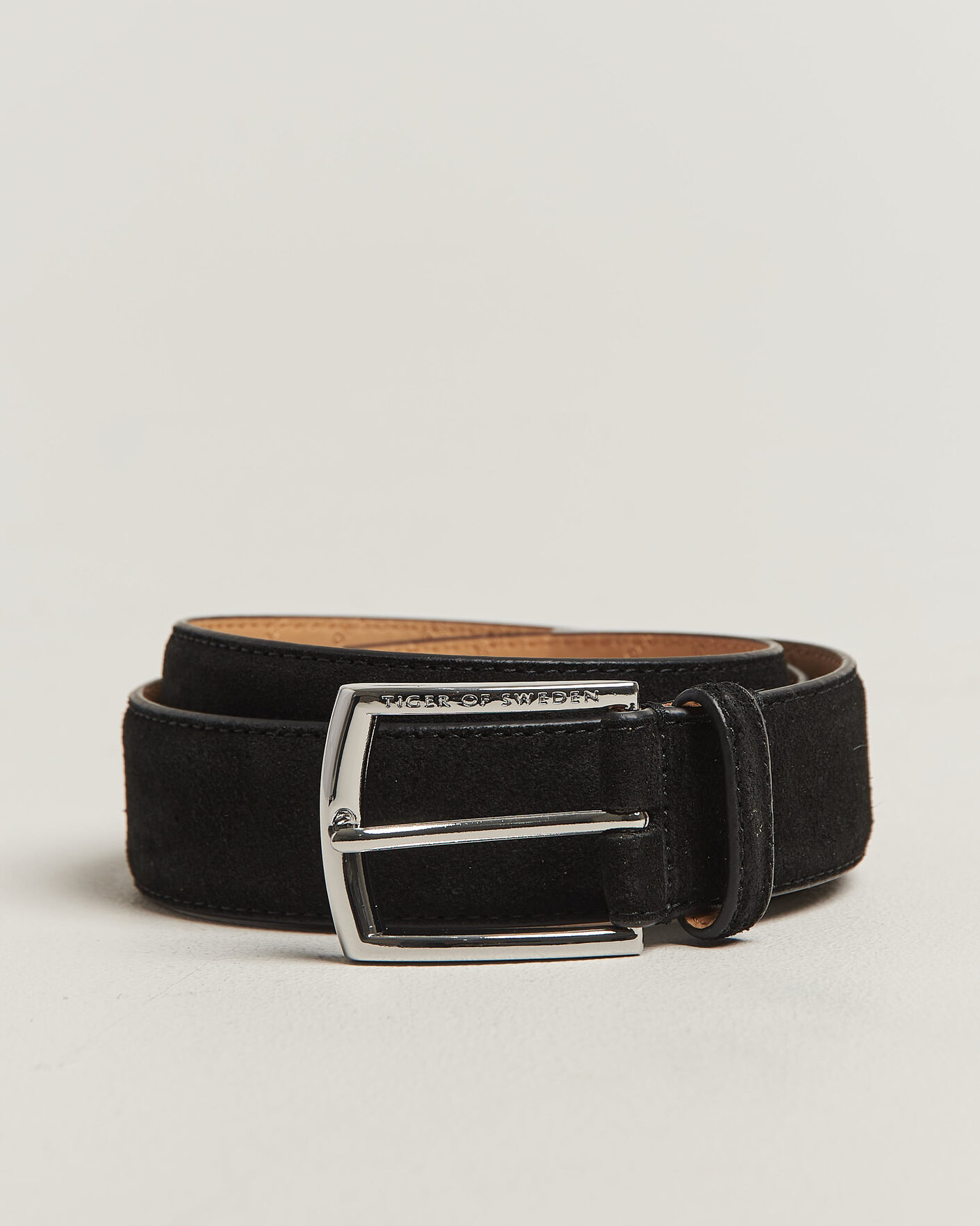 Men | Belts | Tiger of Sweden | Bergstroms Suede Belt Black