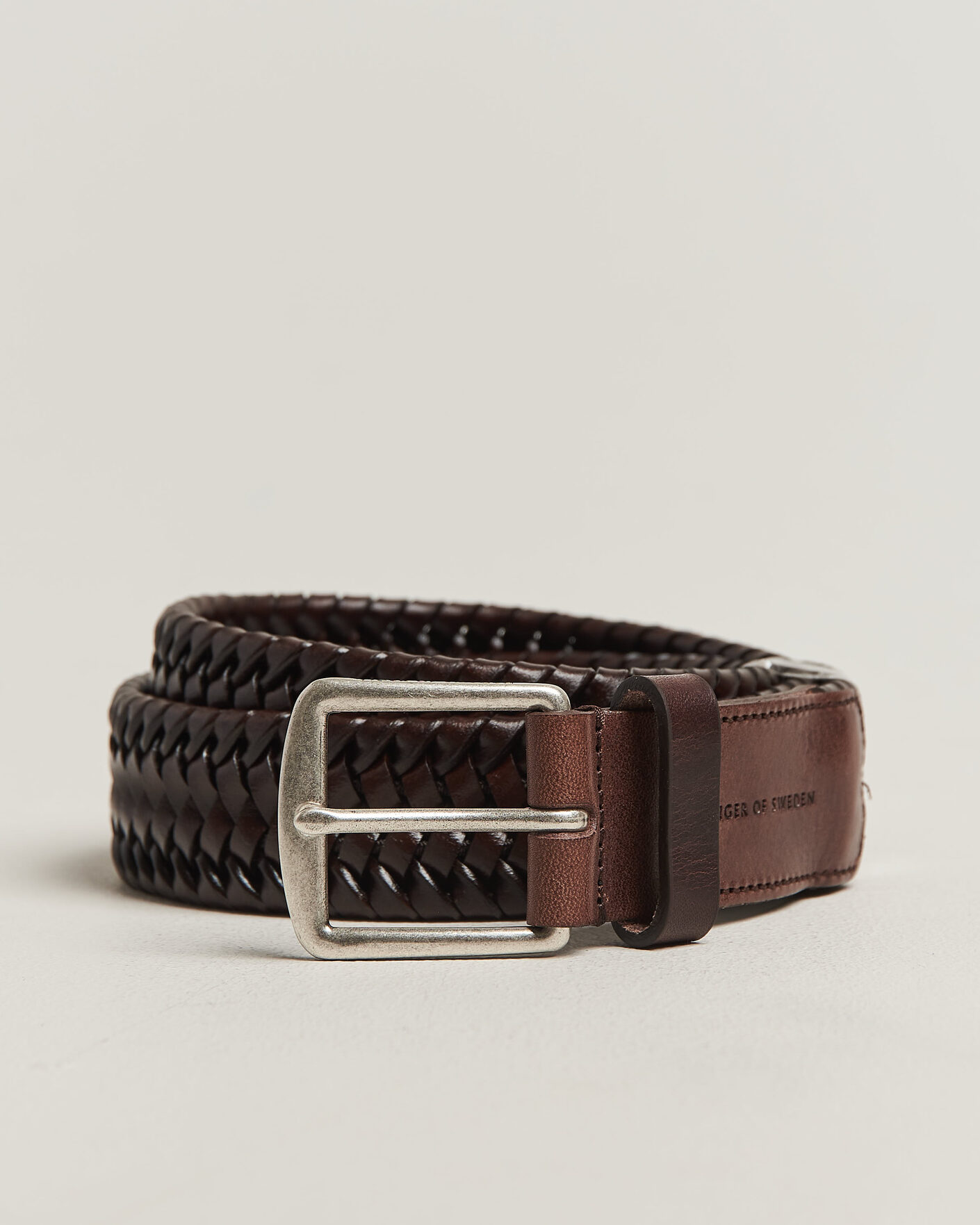 Men | Belts | Tiger of Sweden | Braidant Braided Belt Dark Brown