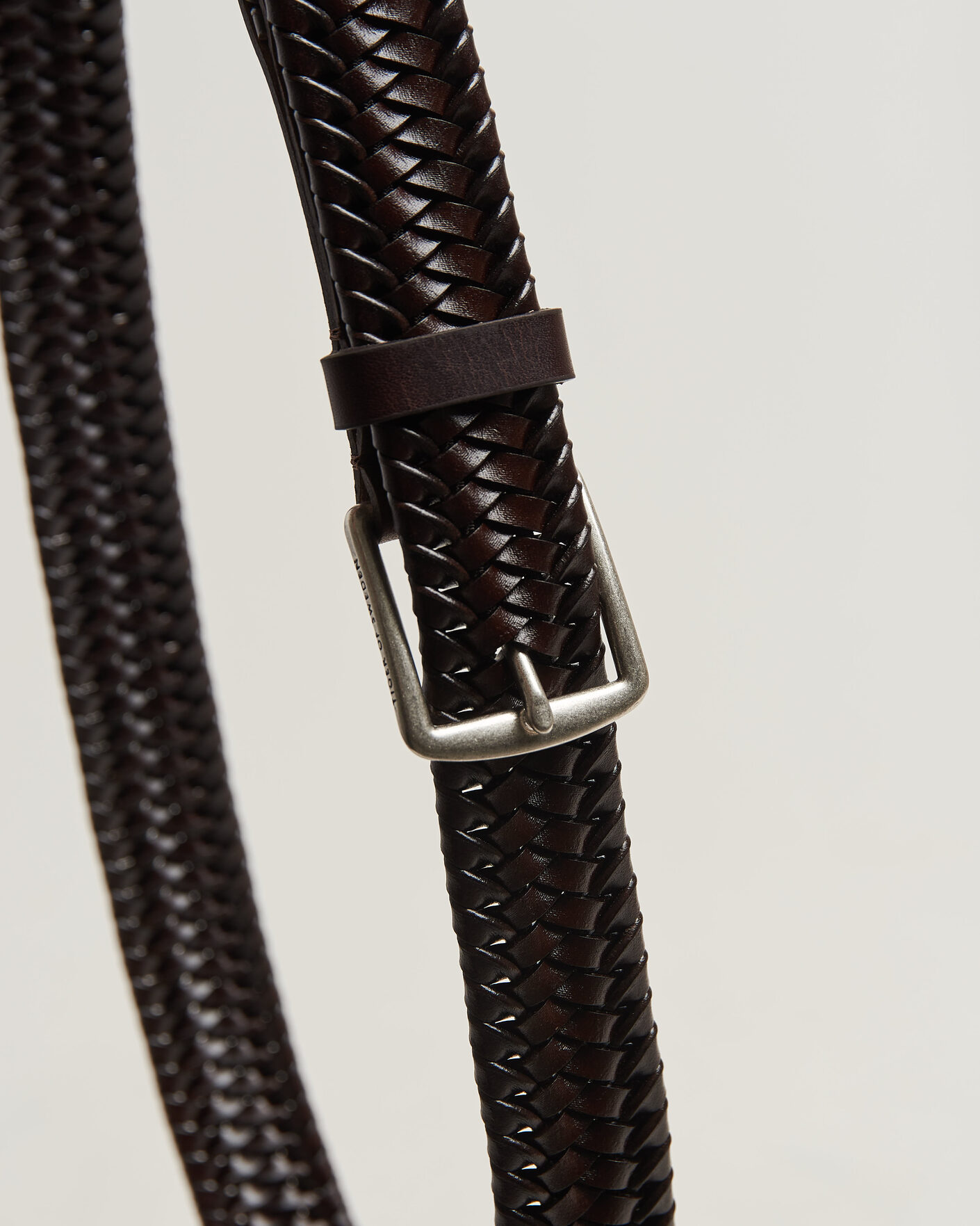 Men | Belts | Tiger of Sweden | Braidant Braided Belt Dark Brown