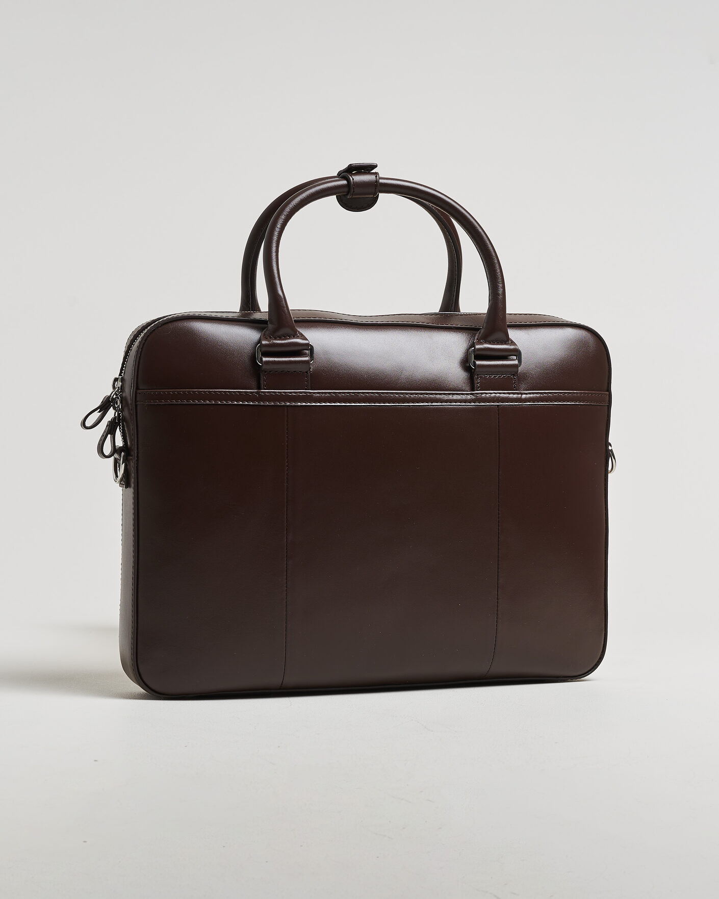 Men | Bags | Tiger of Sweden | Bosun Smooth Leather Briefcase Dark Brown