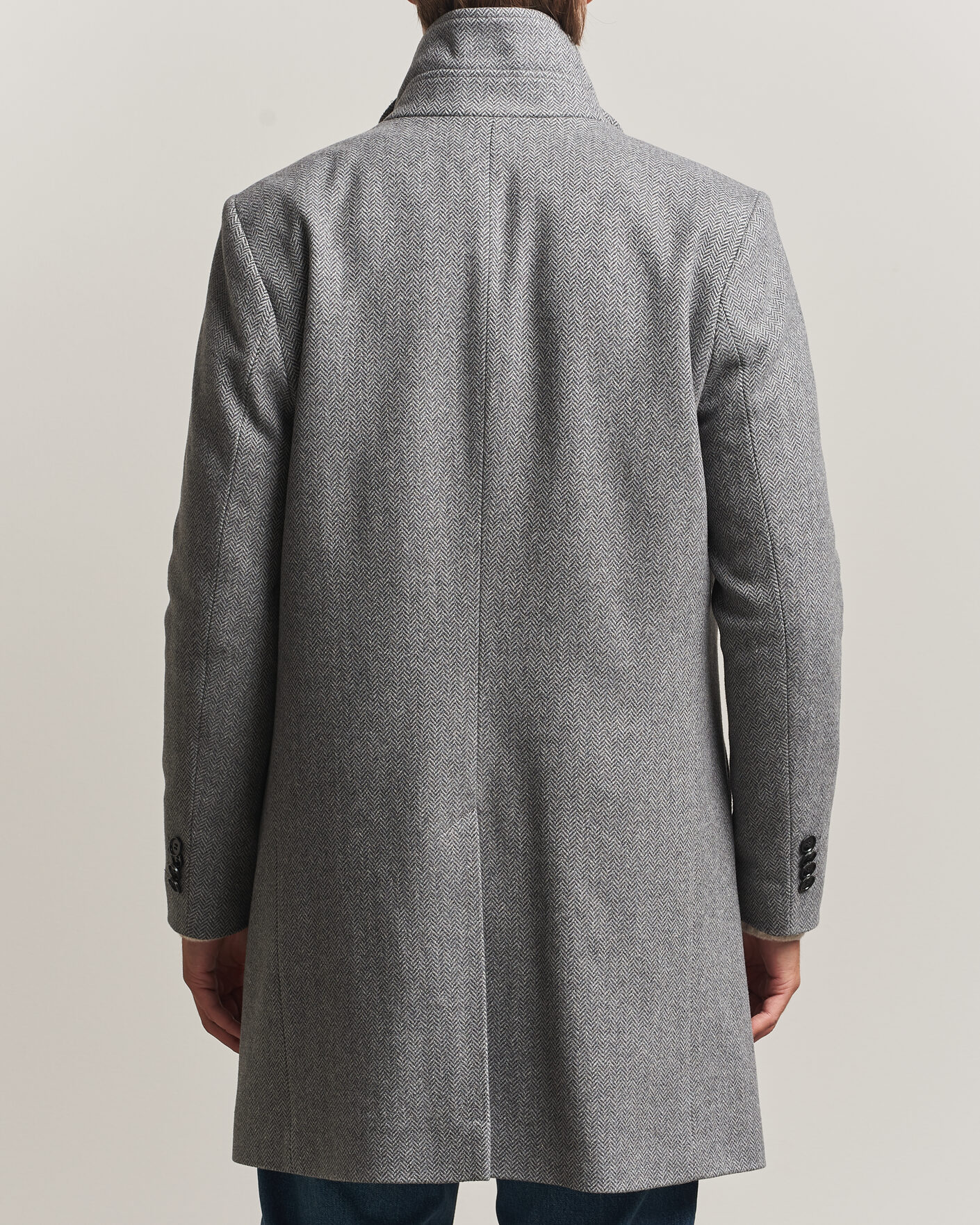Men | Coats & Jackets | Tiger of Sweden | Aleric Wool Herringbone Coat Fogy