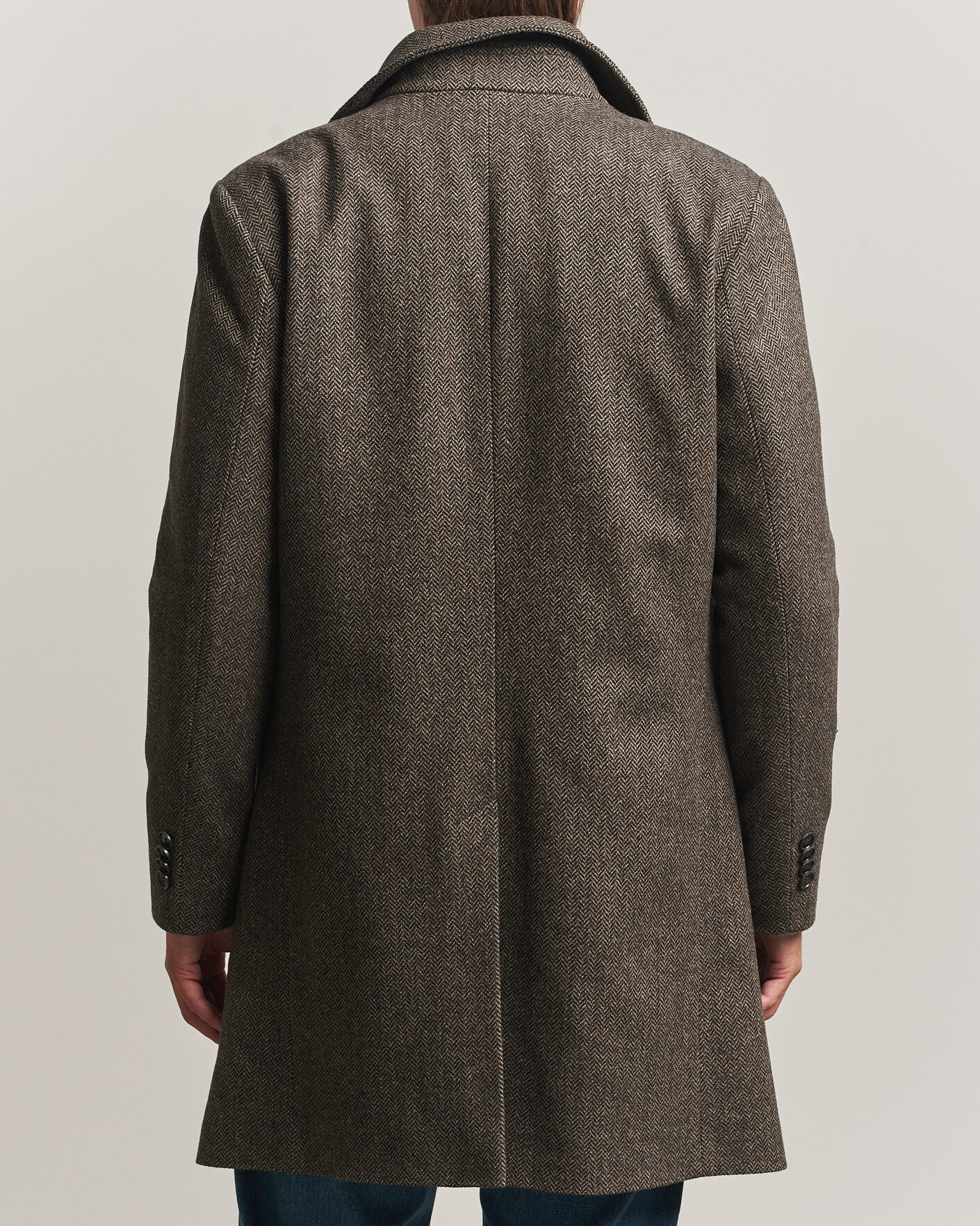 Men | Coats & Jackets | Tiger of Sweden | Aleric Wool Herringbone Coat Brown