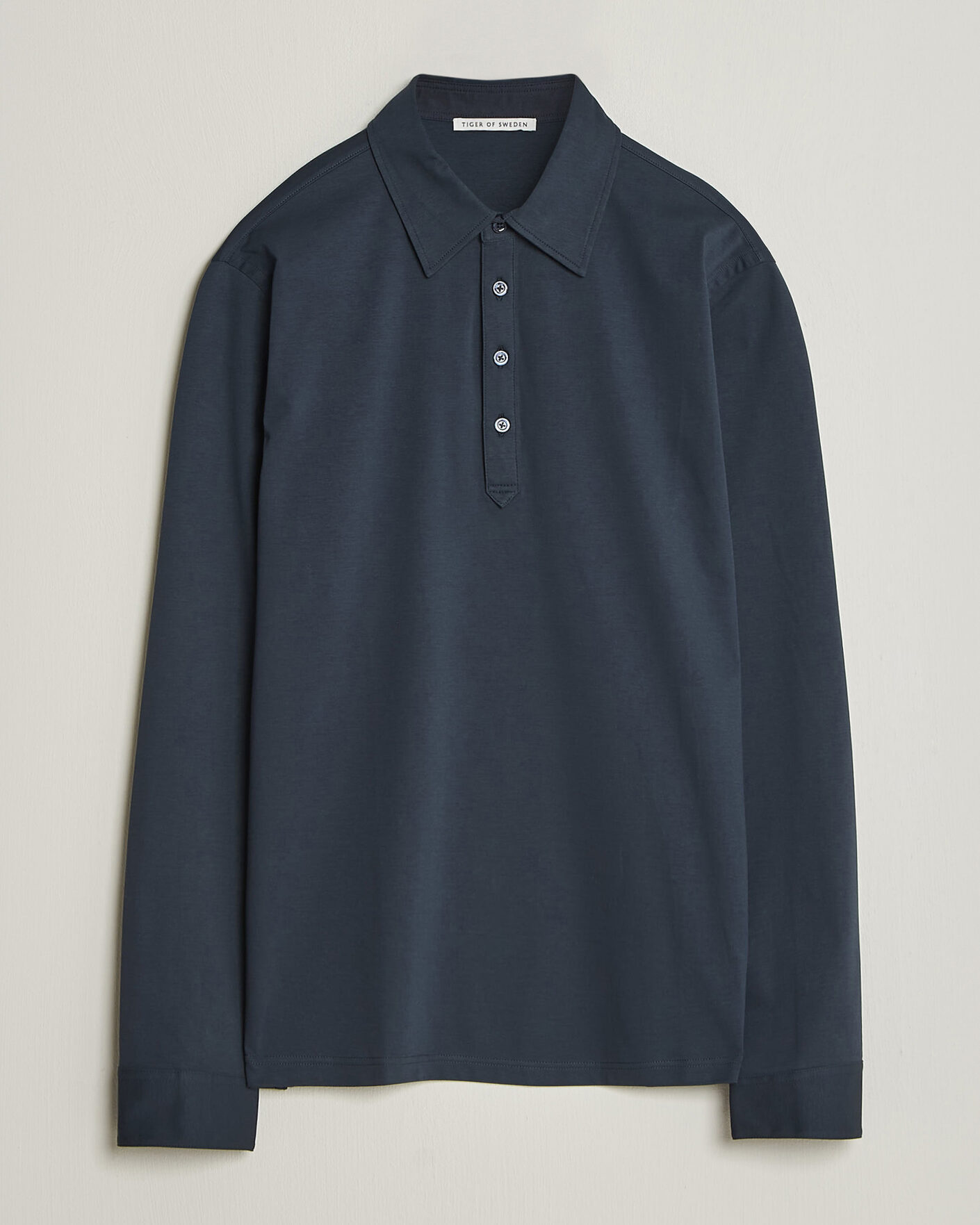 Men | Polo Shirts | Tiger of Sweden | Tanner Mercerized Cotton Polo Light Ink