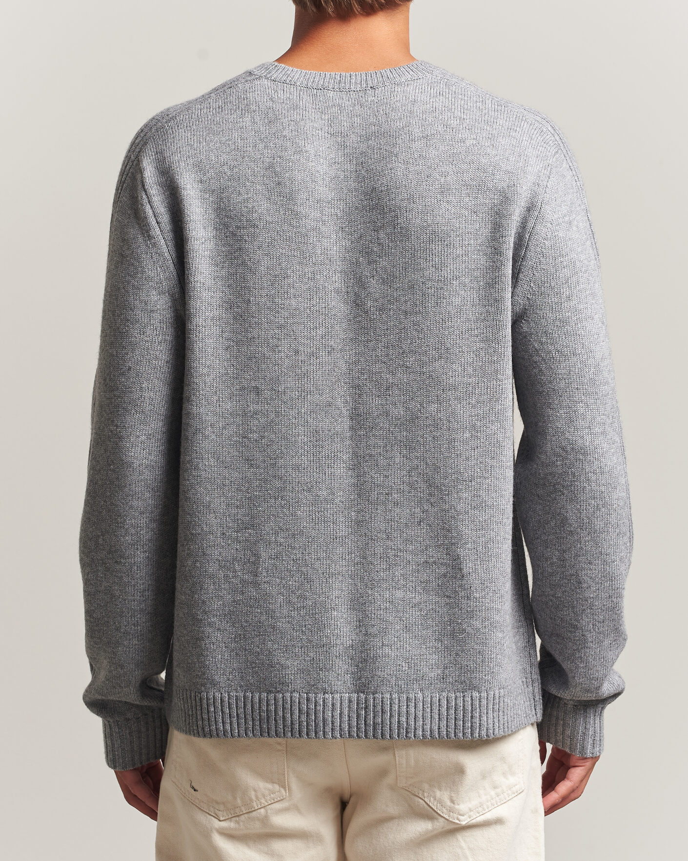 Men | Sweaters & Knitwear | Tiger of Sweden | Wilfred Wool/Cashmere Sweater Light Grey Melange