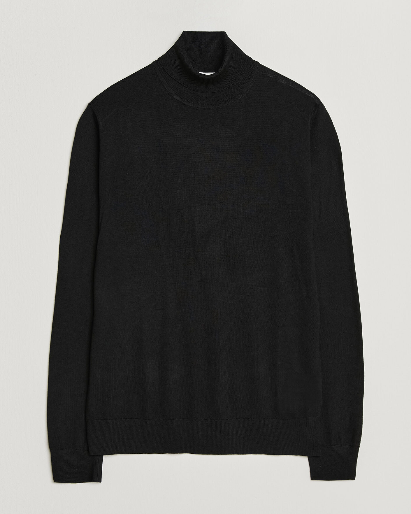 Men | Sweaters & Knitwear | Tiger of Sweden | Nevile Extra Fine Merino Polo Black