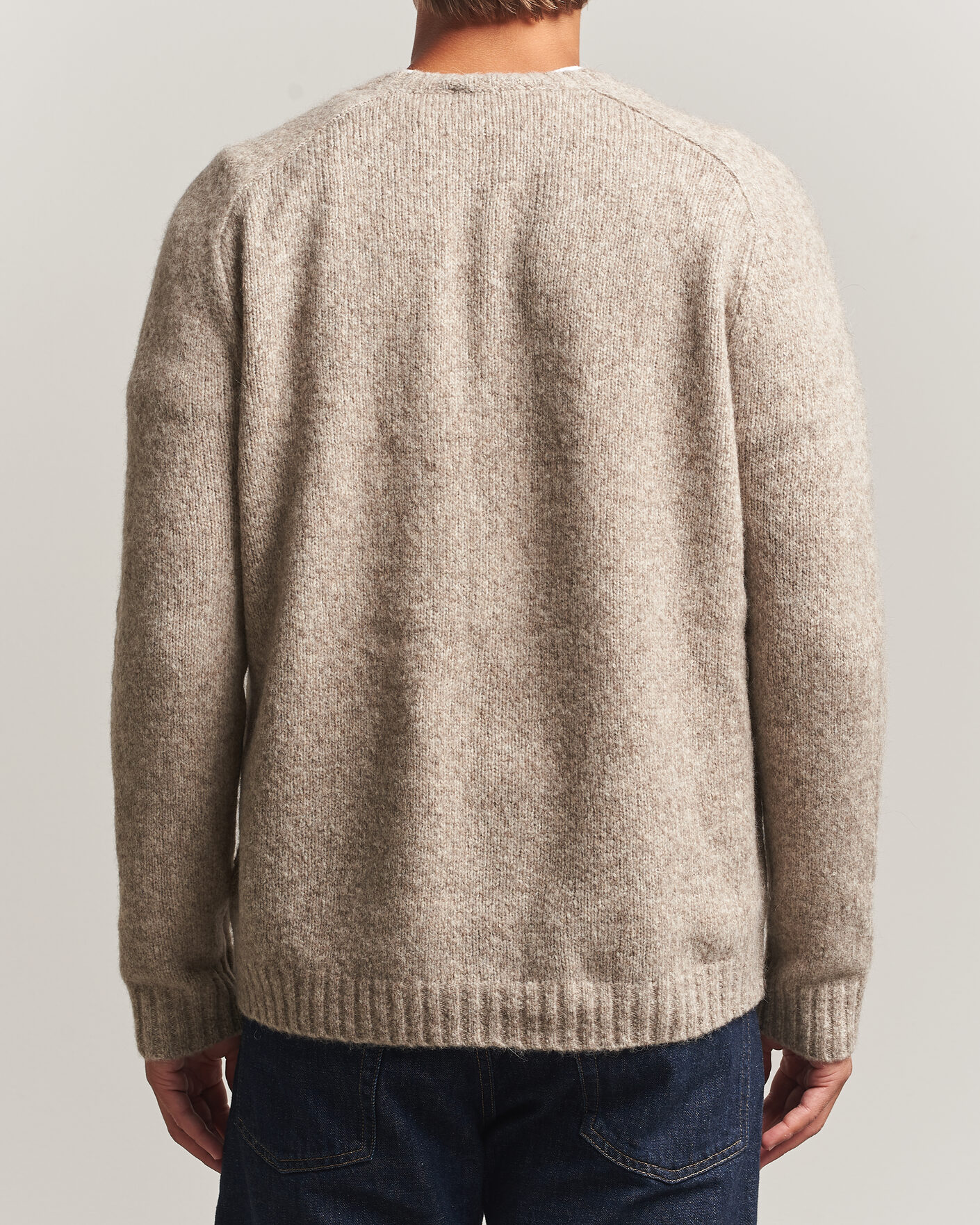 Men | Sweaters & Knitwear | Tiger of Sweden | Adryan Yak/Alpaca Knitted Sweater Stone Melange