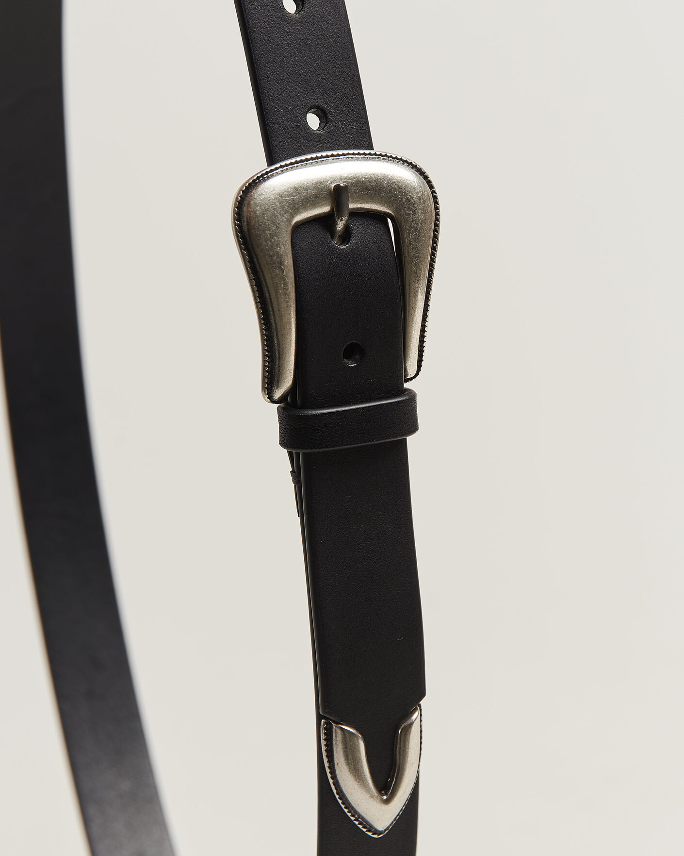 Men | Belts | Tiger of Sweden | Ecus Leather Western Belt Black