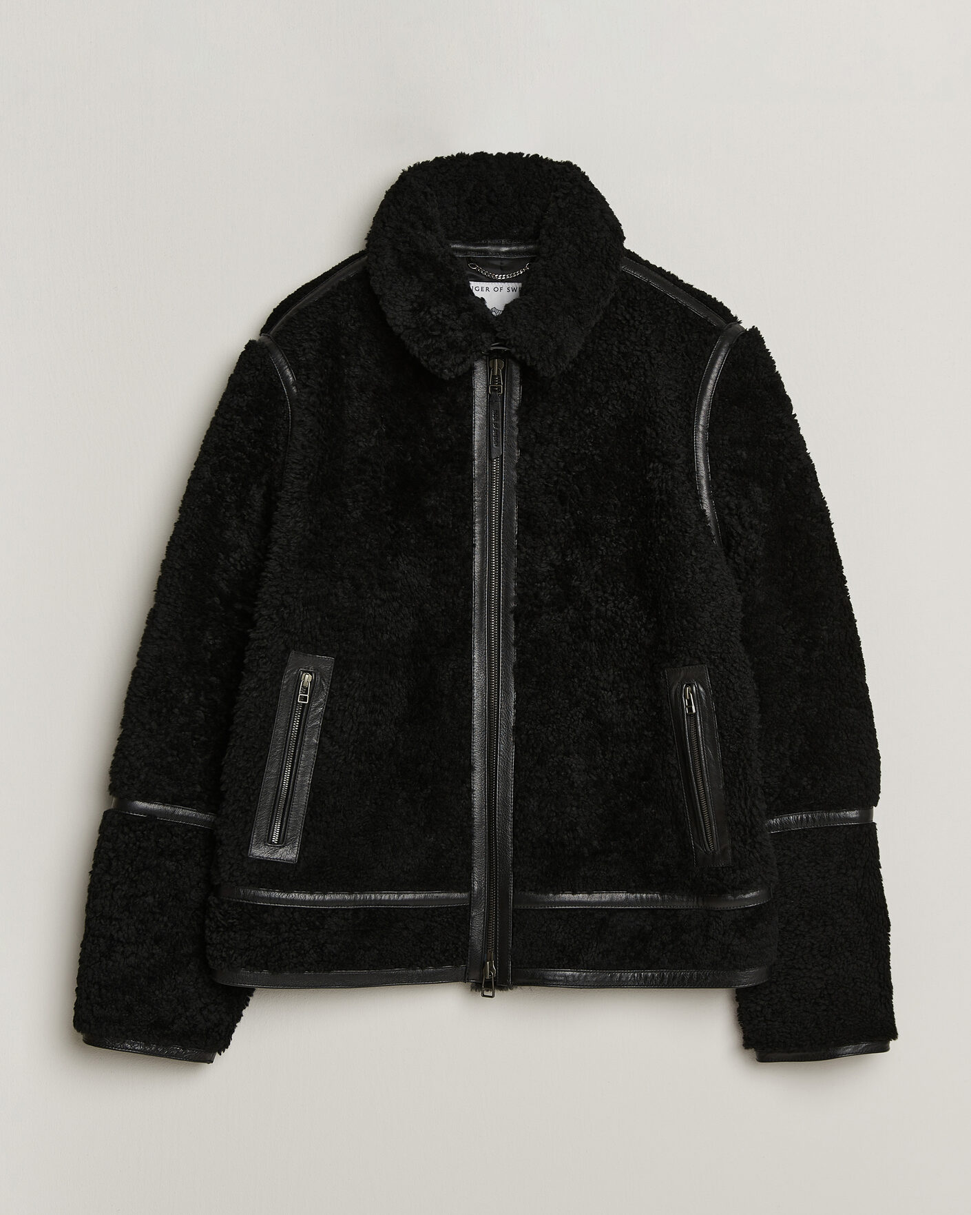 Men | Coats & Jackets | Tiger of Sweden | Viggo Shearling Jacket Black