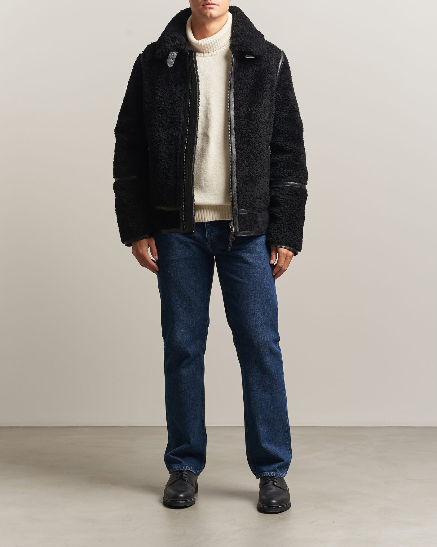 Men | Coats & Jackets | Tiger of Sweden | Viggo Shearling Jacket Black
