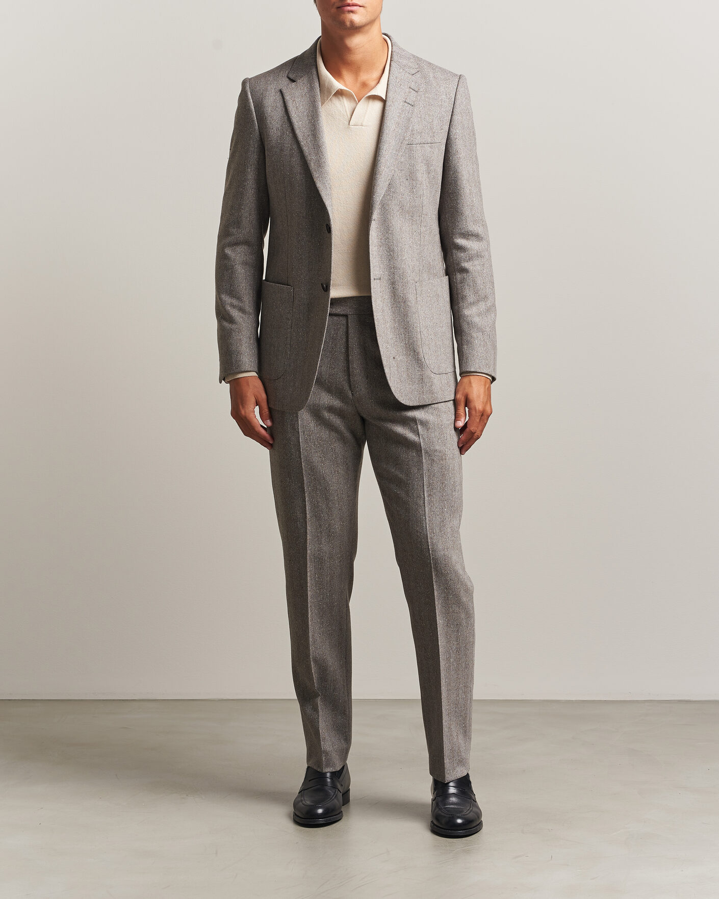 Men | Blazers | Tiger of Sweden | Justin Wool Donegal Suit Blazer Dark Stone