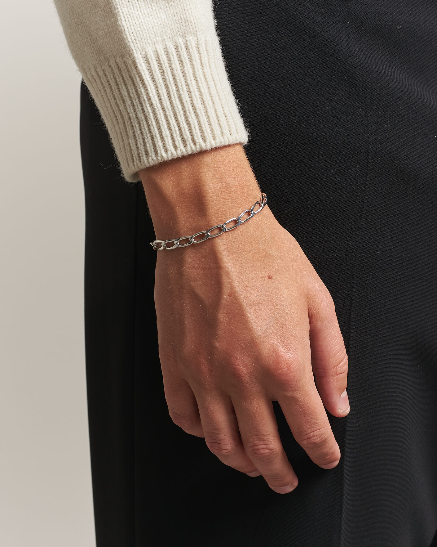 Tom Wood Figaro Thick Bracelet Silver at CareOfCarl.com