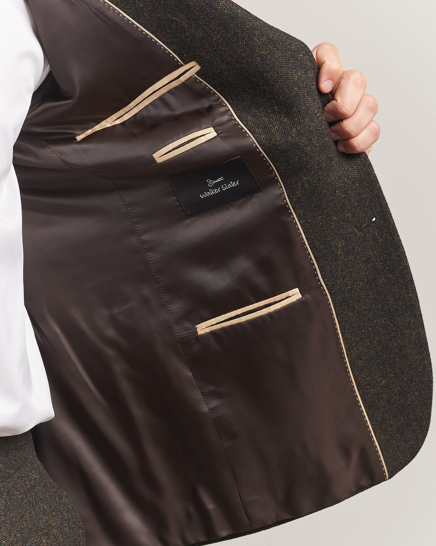 Men | Blazers | Walker Slater | Edward Shetland Wool Donegal Blazer Brown