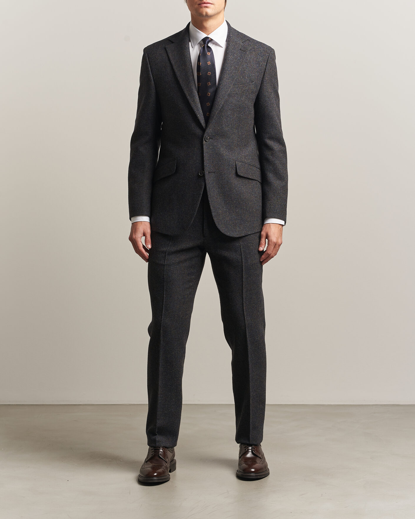 Men | Blazers | Walker Slater | Edward Shetland Wool Donegal Blazer Navy