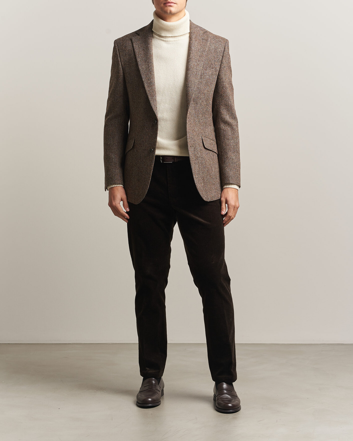 Men | Blazers | Walker Slater | Edward Shetland Wool Donegal Blazer Tobacco