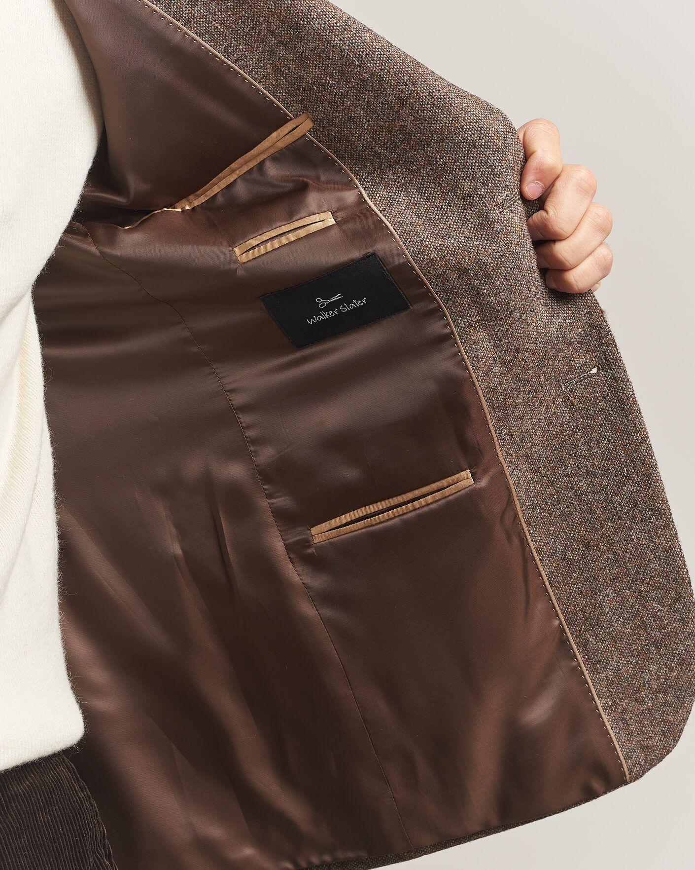 Men | Blazers | Walker Slater | Edward Shetland Wool Donegal Blazer Tobacco