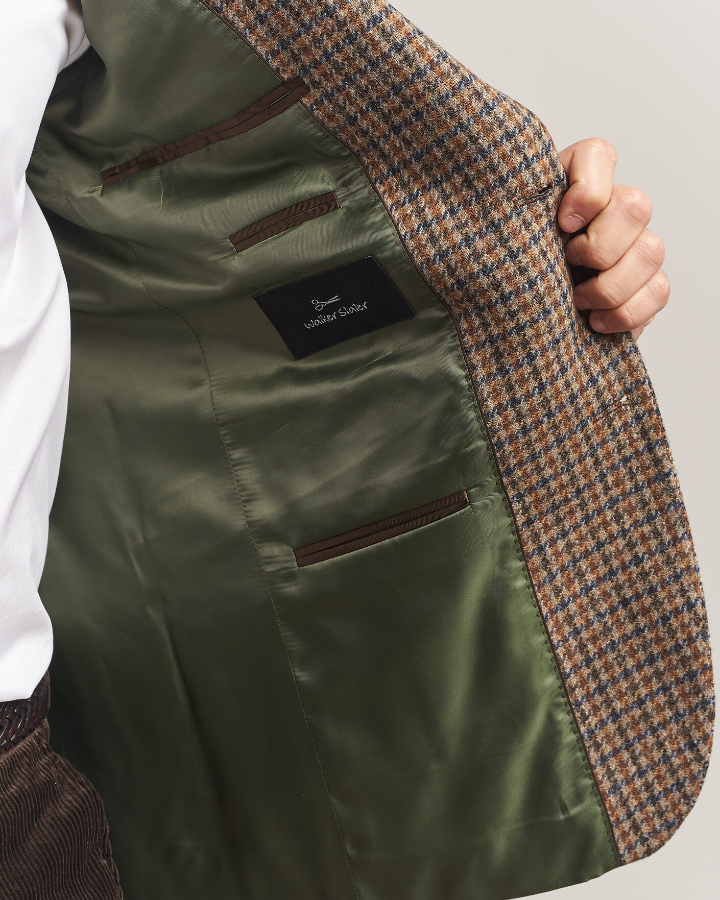 Men | Blazers | Walker Slater | Edward Lambswool Puppytooth Blazer Sandstone