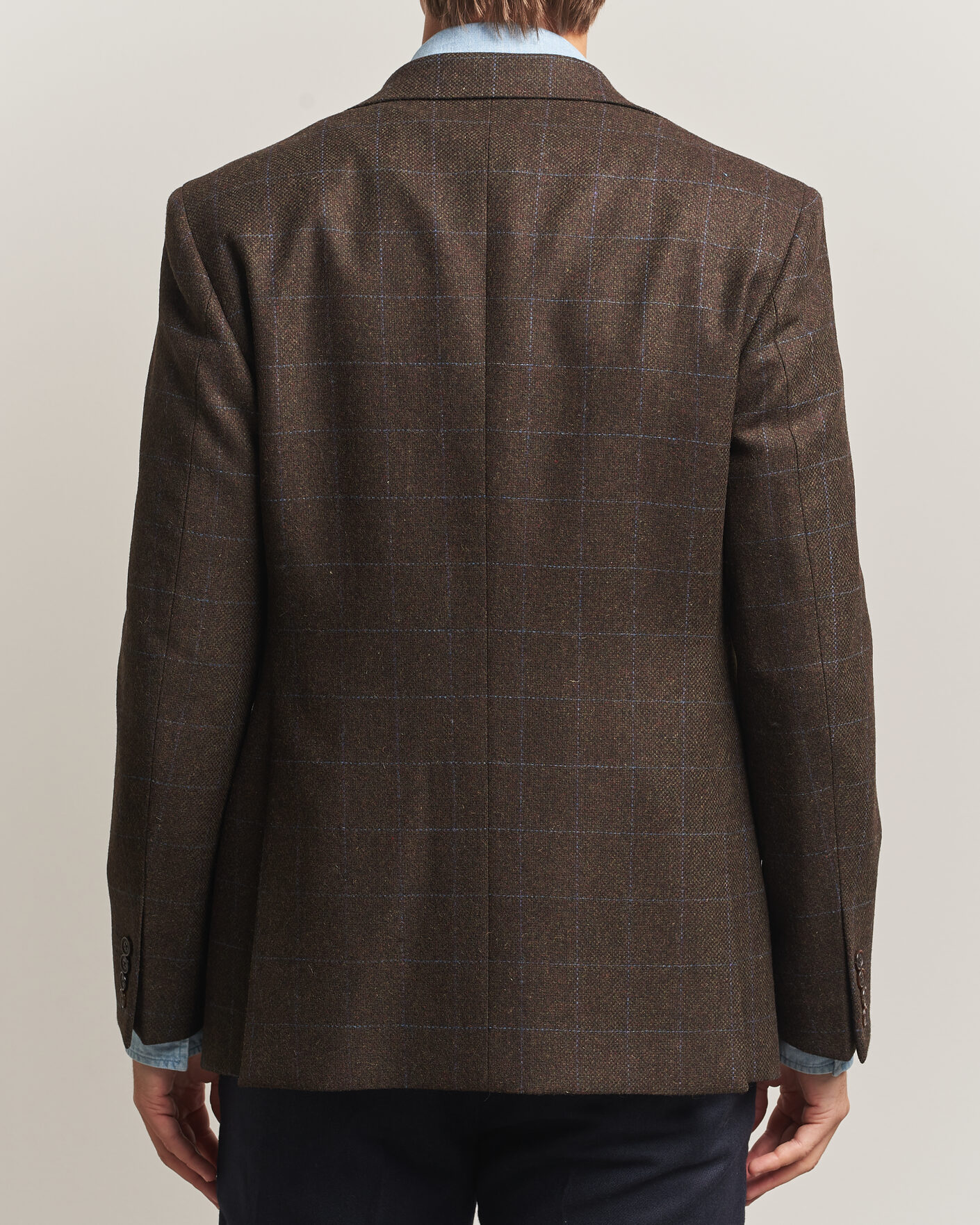 Men | Blazers | Walker Slater | Edward Lambswool Windowpane Blazer Brown