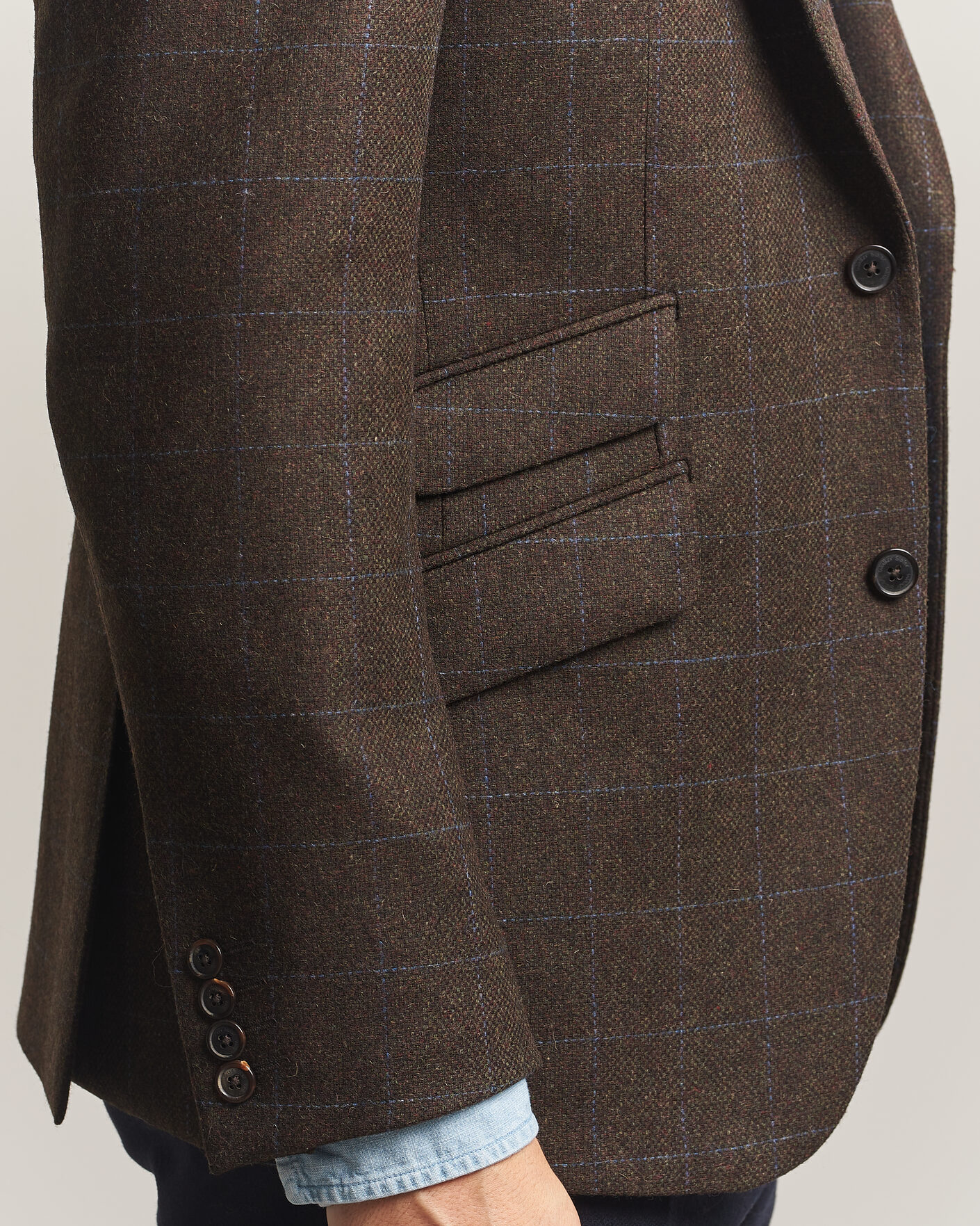 Men | Blazers | Walker Slater | Edward Lambswool Windowpane Blazer Brown