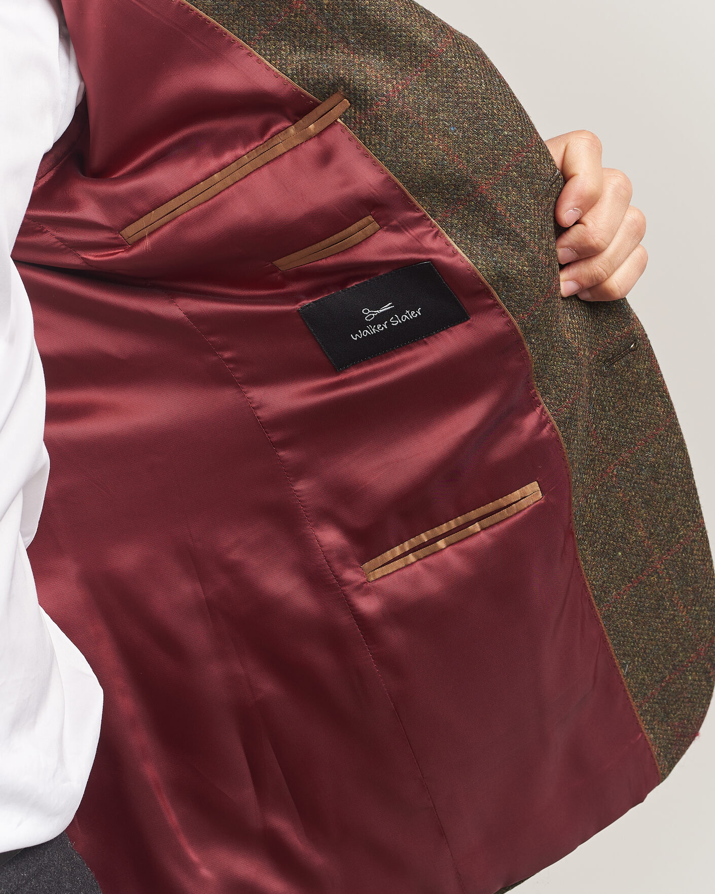Men | Blazers | Walker Slater | Edward Lambswool Windowpane Blazer Green