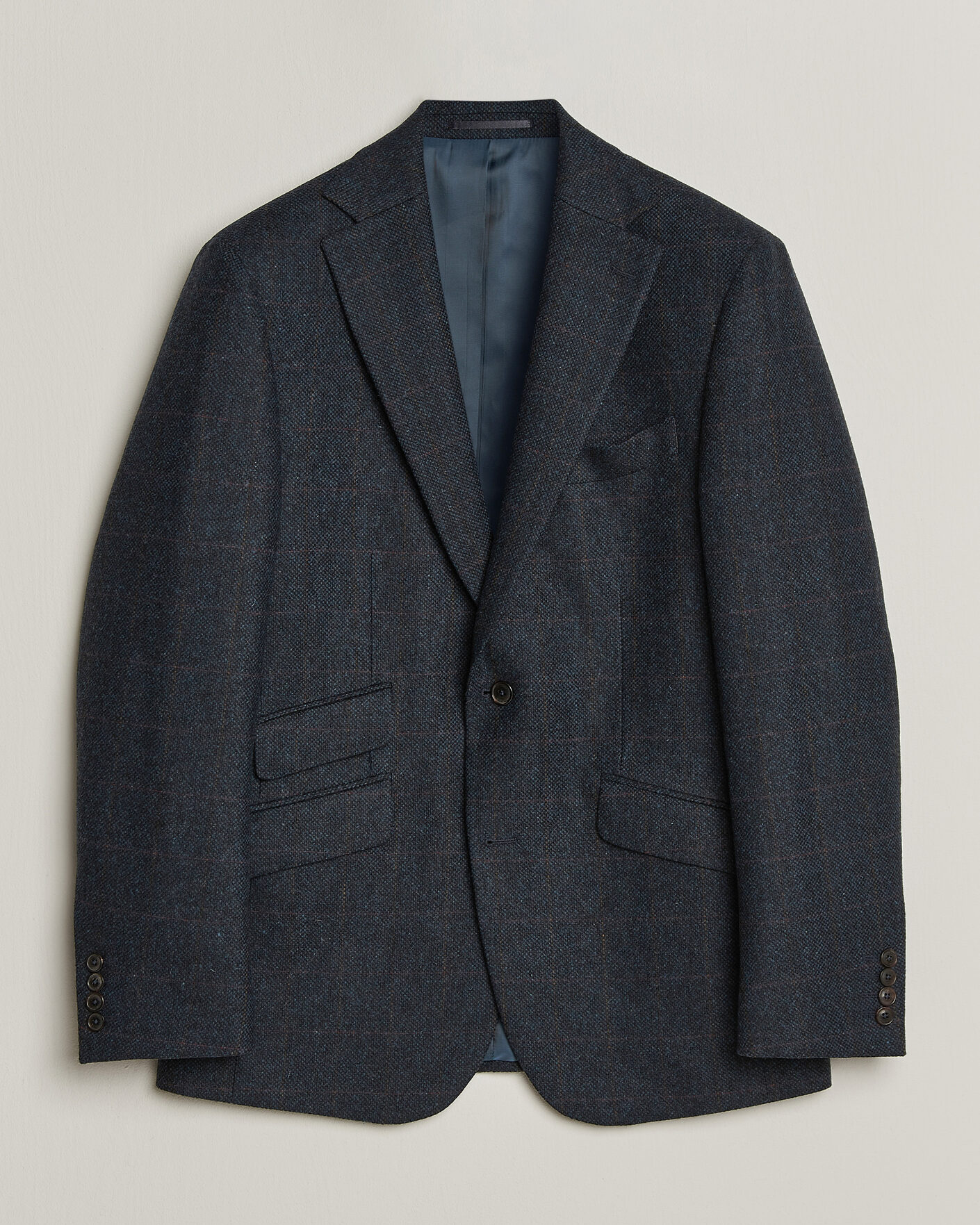 Men | Blazers | Walker Slater | Edward Lambswool Windowpane Blazer Navy