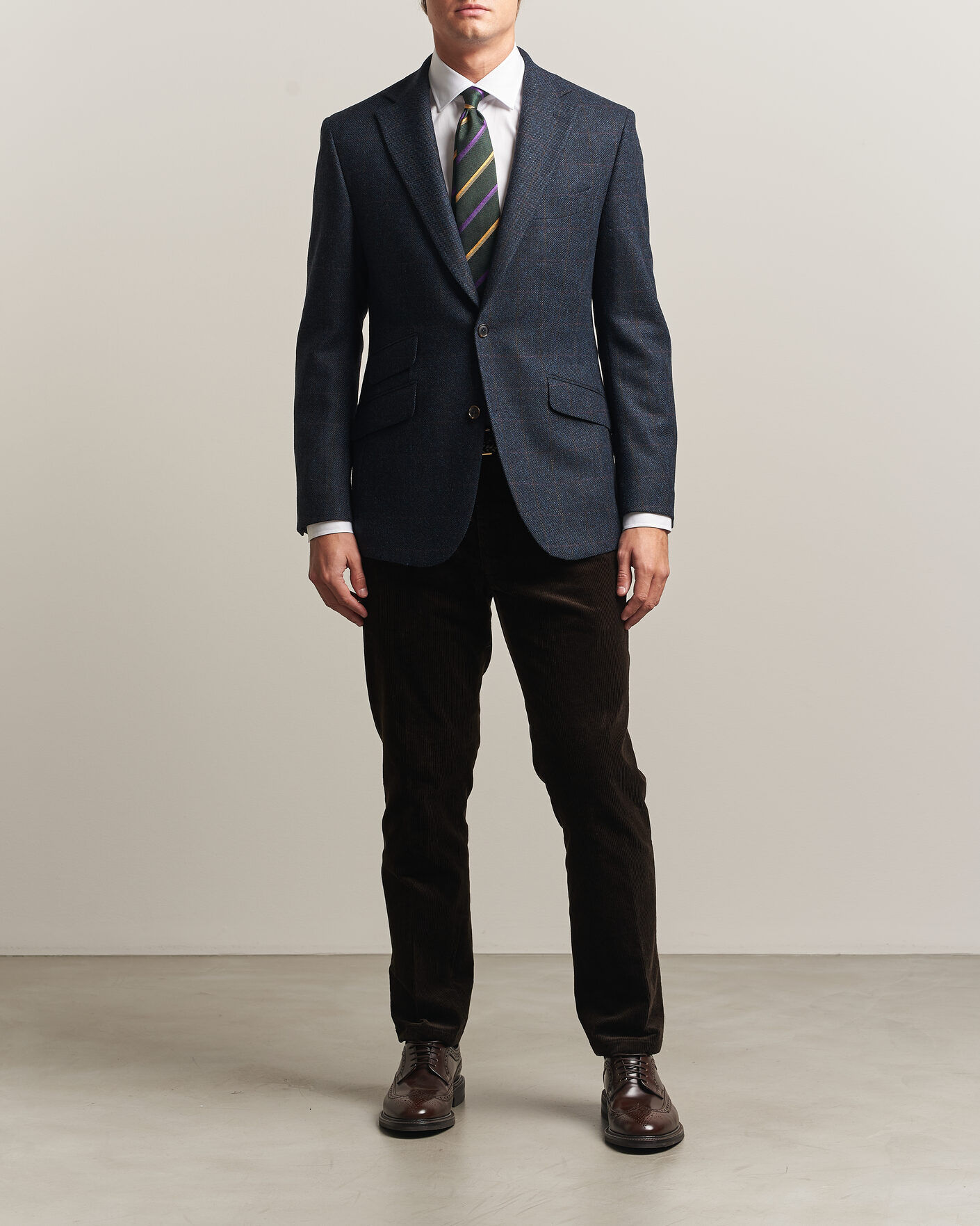 Men | Blazers | Walker Slater | Edward Lambswool Windowpane Blazer Navy
