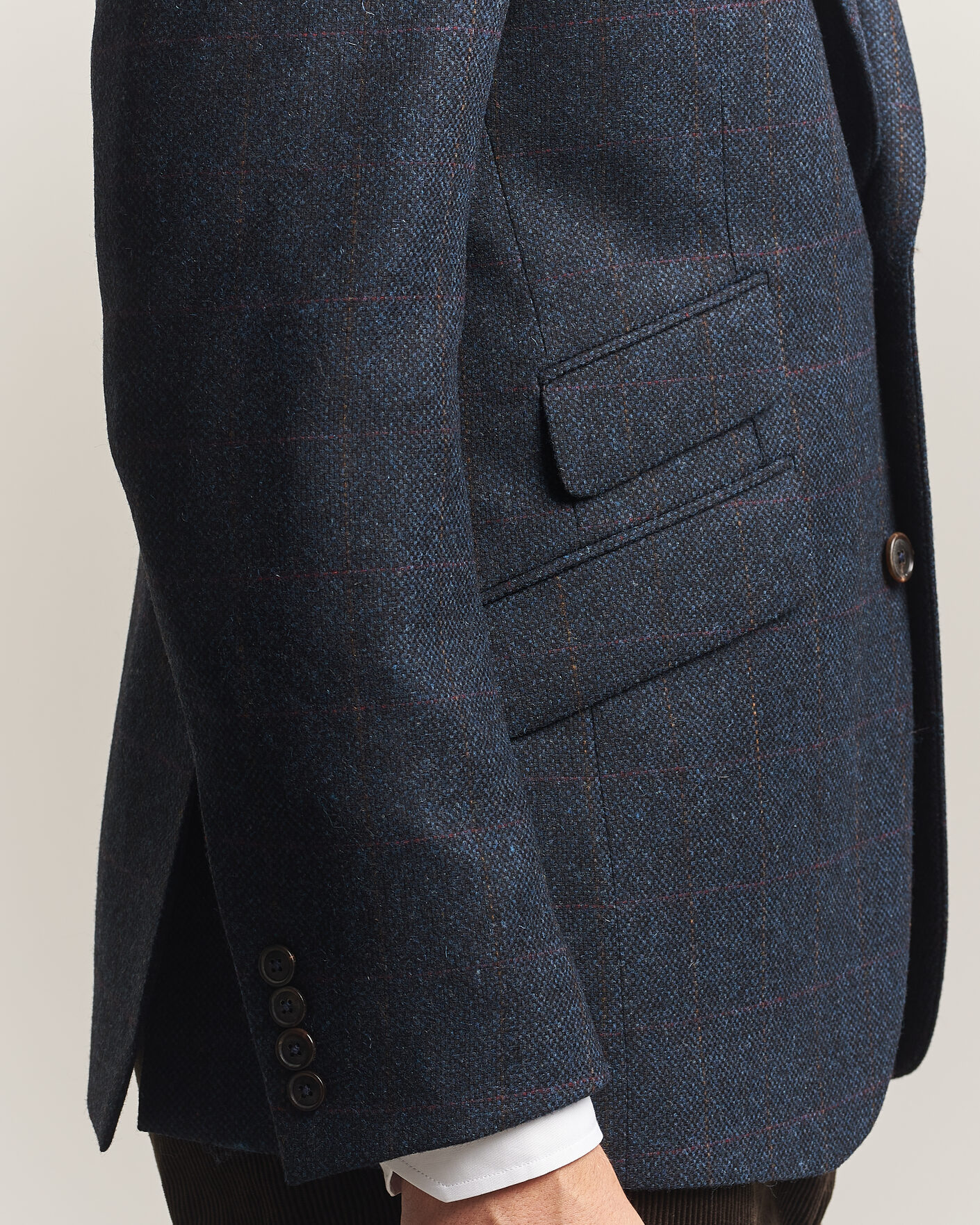 Men | Blazers | Walker Slater | Edward Lambswool Windowpane Blazer Navy