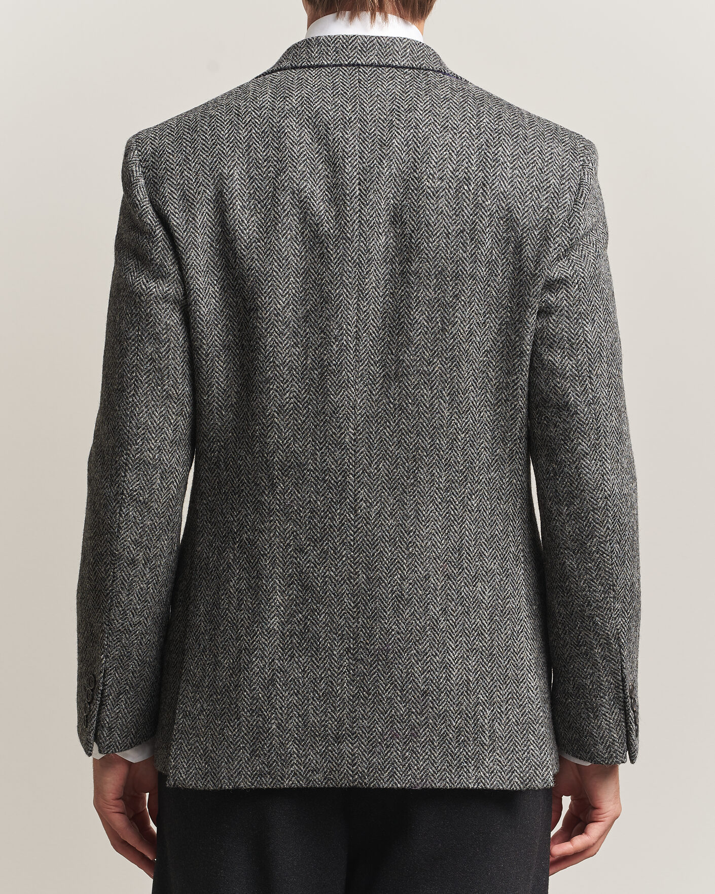 Men | Blazers | Walker Slater | Edward Harris Tweed Herringbone Blazer Charcoal