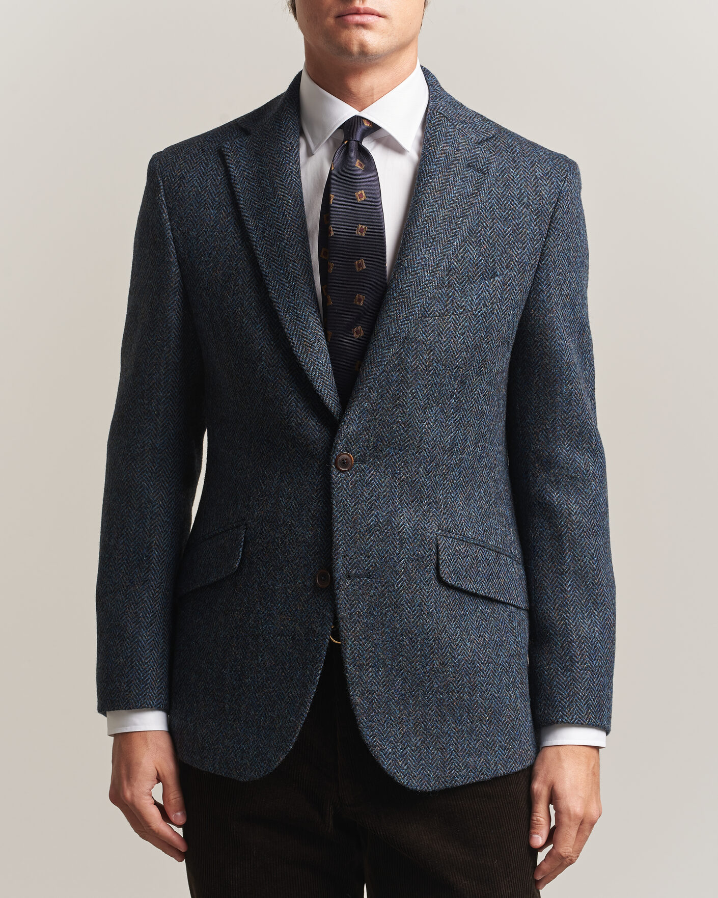 Men | Blazers | Walker Slater | Edward Harris Tweed Herringbone Blazer Navy
