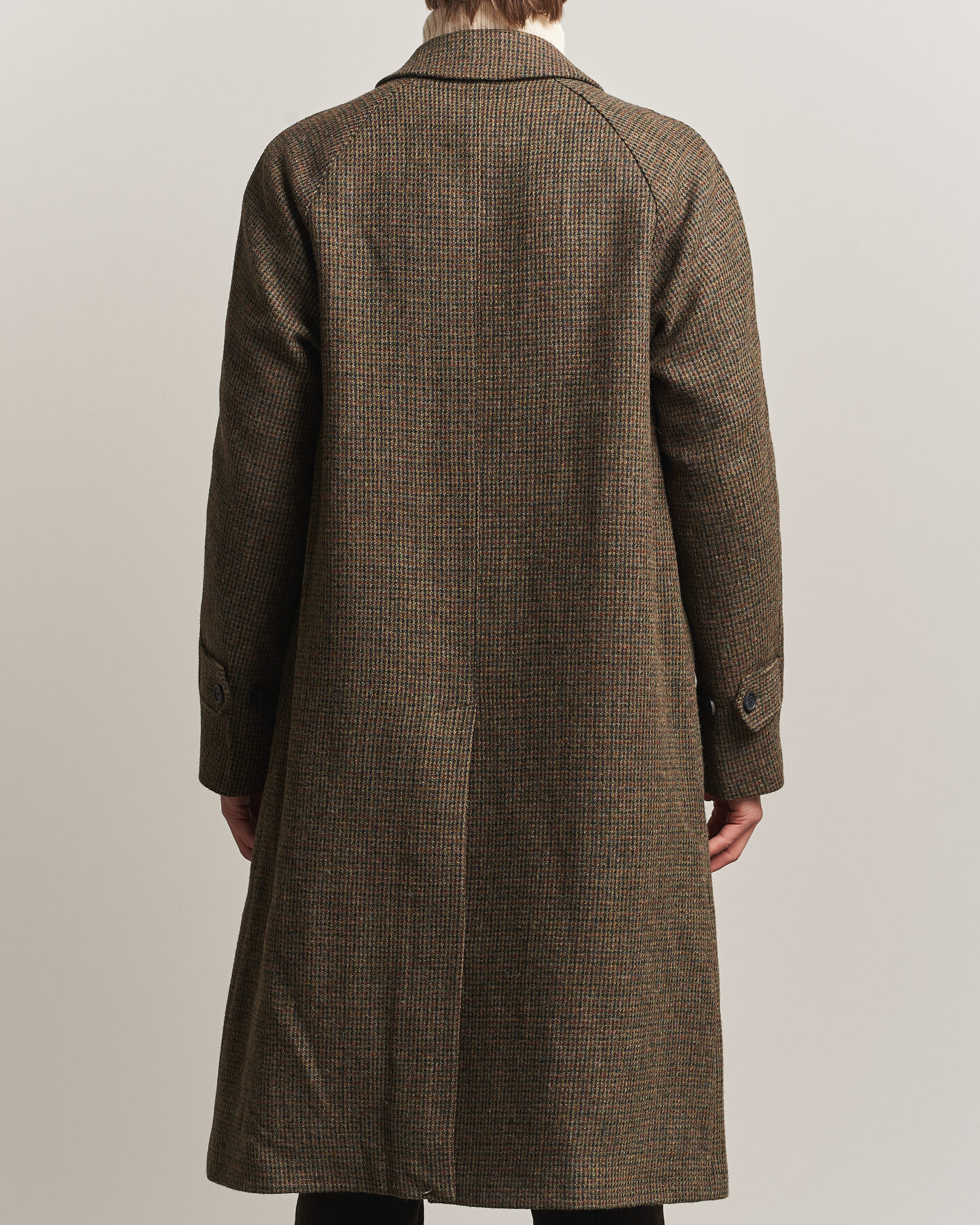 Walker Slaterスコットランド/コート/チェック/チェスターコート Walker Slater Sherlock Harris Tweed Microcheck Coat Amber Brown at