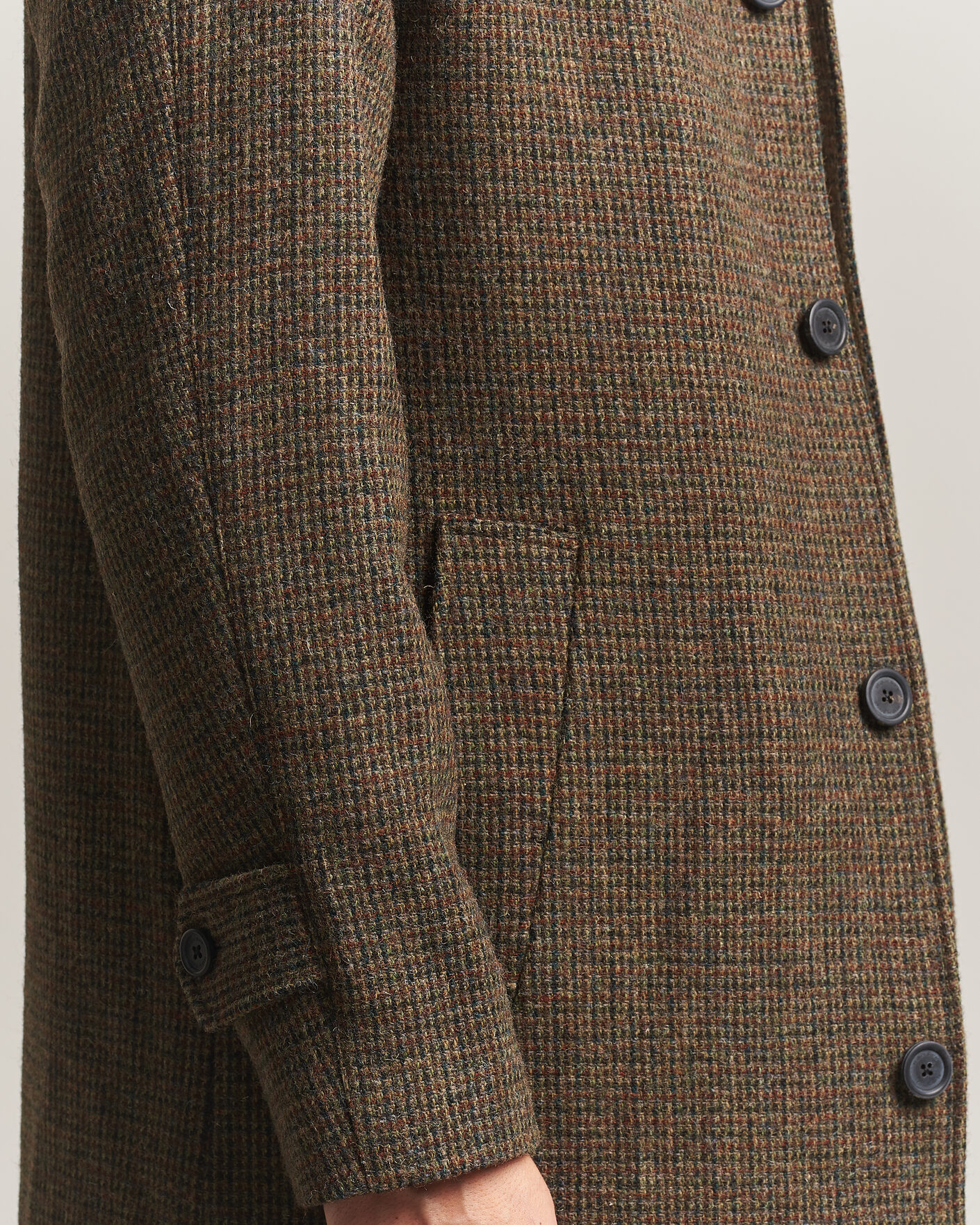Walker Slaterスコットランド/コート/チェック/チェスターコート Walker Slater Sherlock Harris Tweed Microcheck Coat Amber Brown at