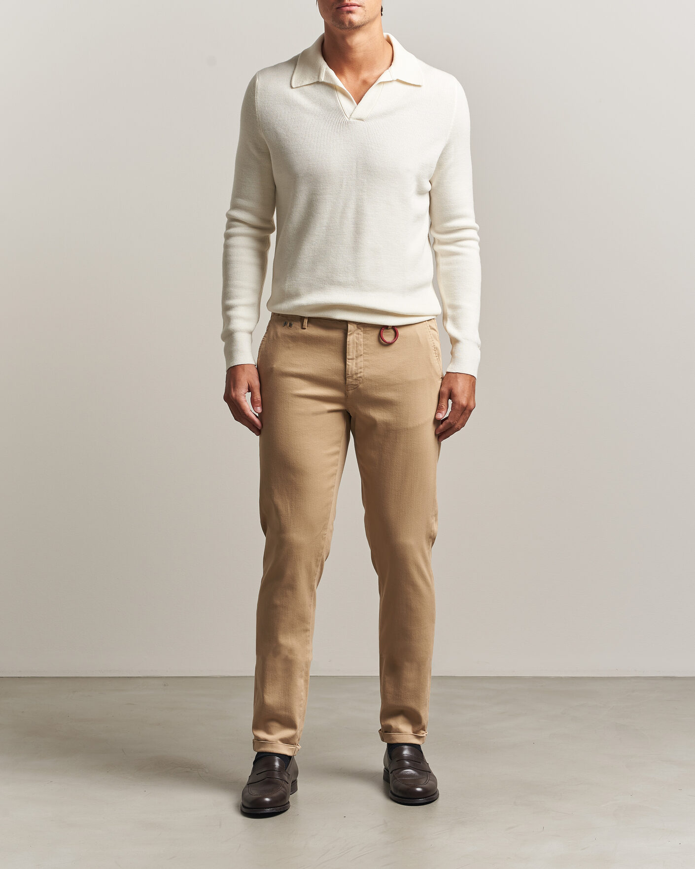 Men | Trousers | Tramarossa | Luis Superstrech Cotton Chino Beige