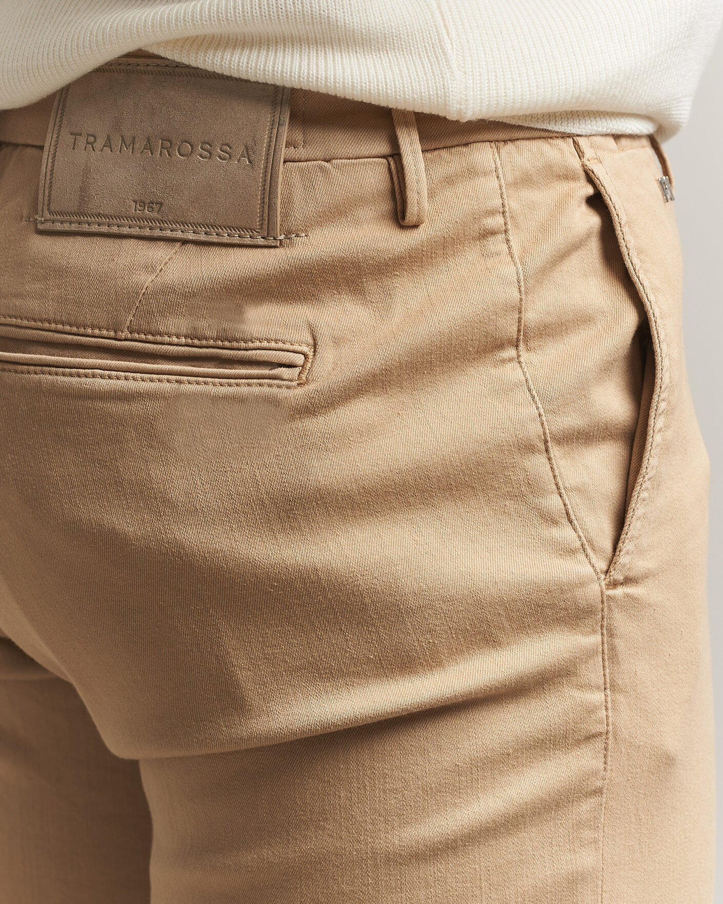 Men | Trousers | Tramarossa | Luis Superstrech Cotton Chino Beige