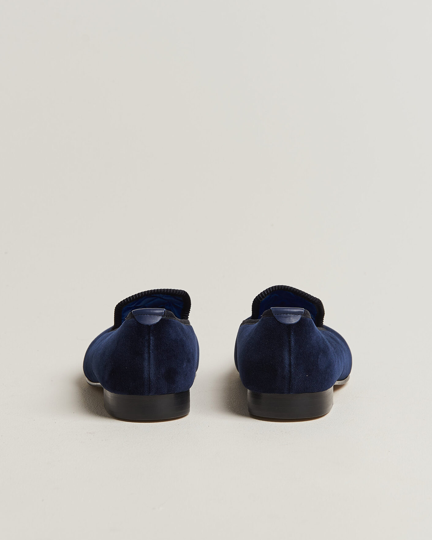 Men | Loafers | Bowhill & Elliott | Plain Albert Pump Navy Velvet