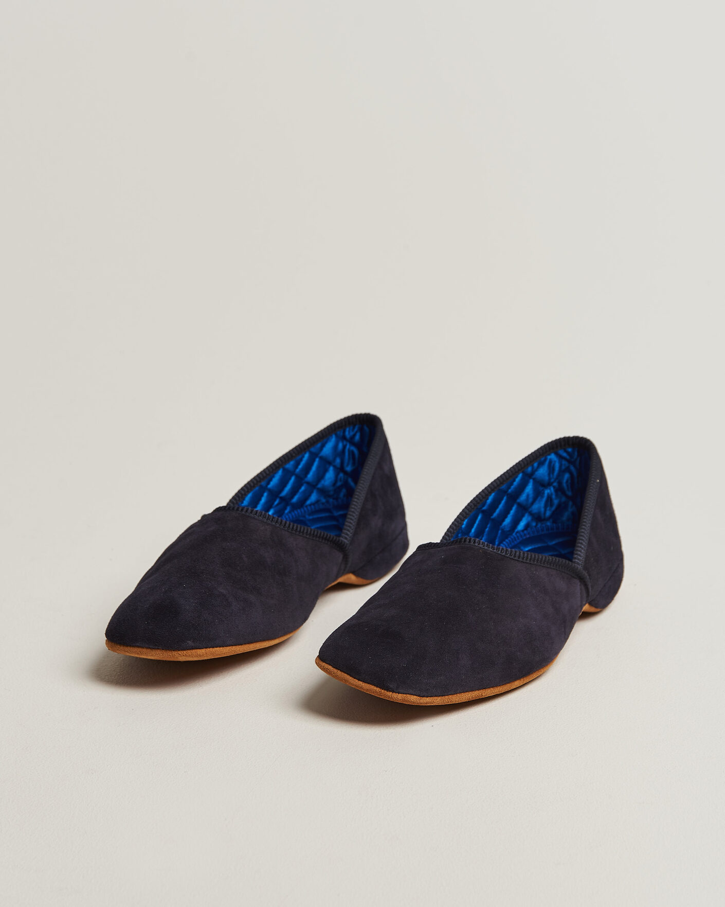 Men | Sandals & Slides | Bowhill & Elliott | Grecian Indoor Slippers Navy Suede
