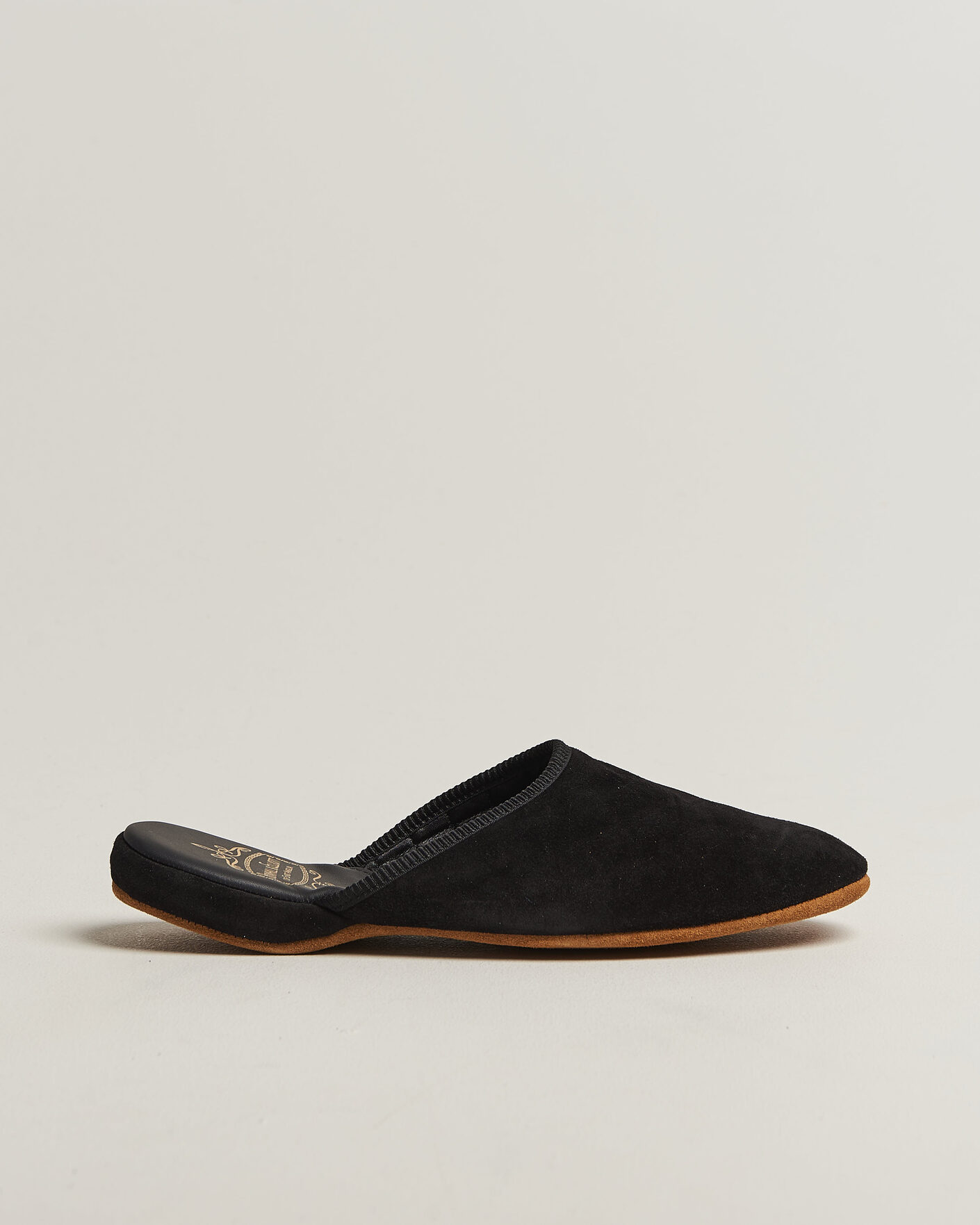 Men | Sandals & Slides | Bowhill & Elliott | Mule Slipper Quilt Lining Black Suede