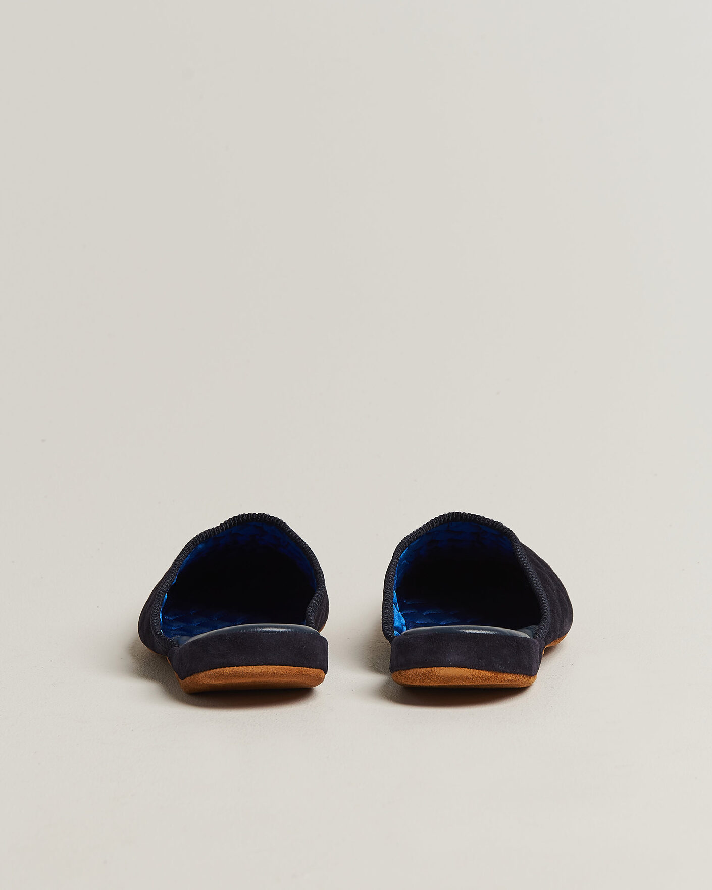 Men | Sandals & Slides | Bowhill & Elliott | Mule Slipper Quilt Lining Navy Suede