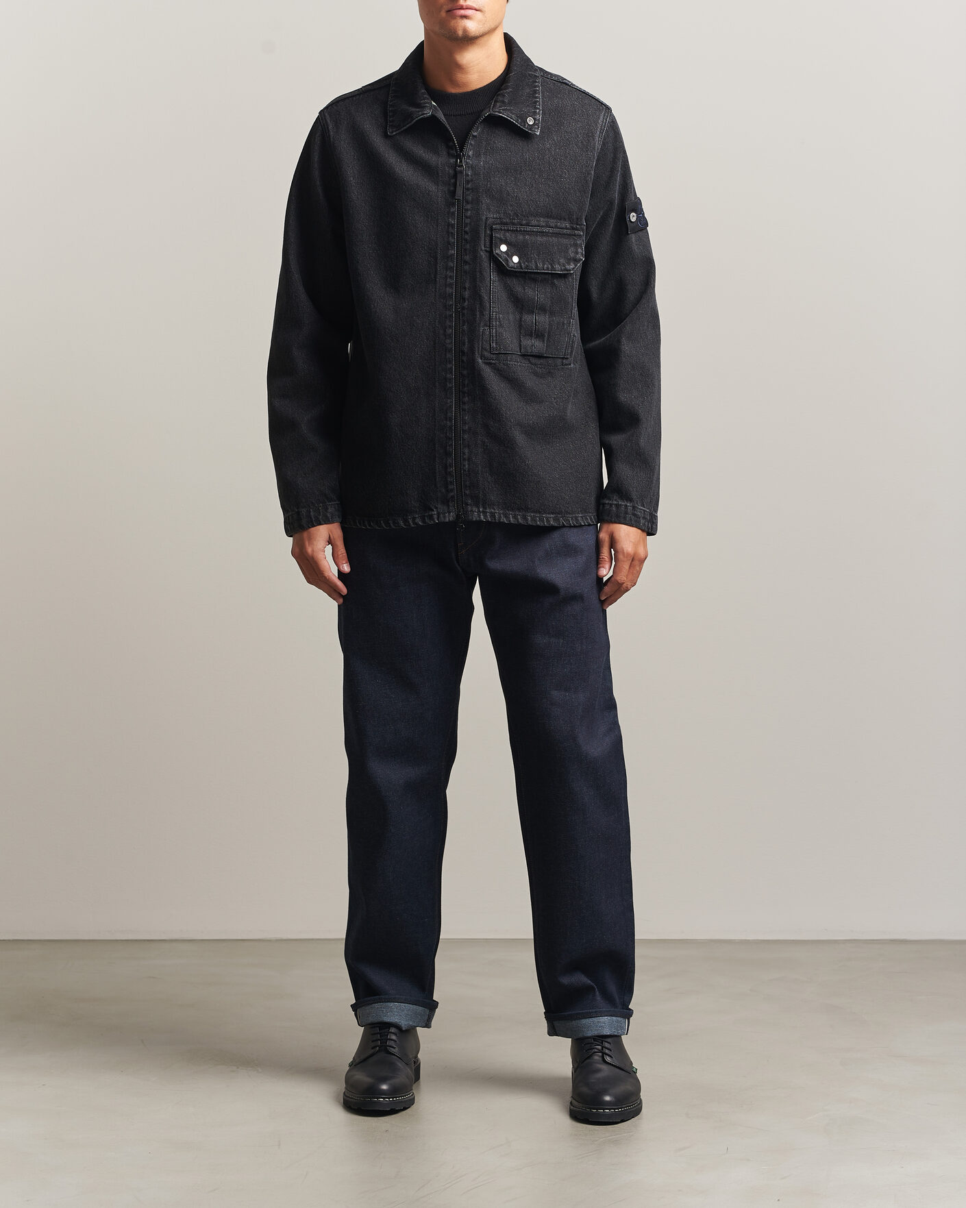 Men | Jeans | Stone Island | Regular Straight Fit Selvedge Jeans Blue Raw