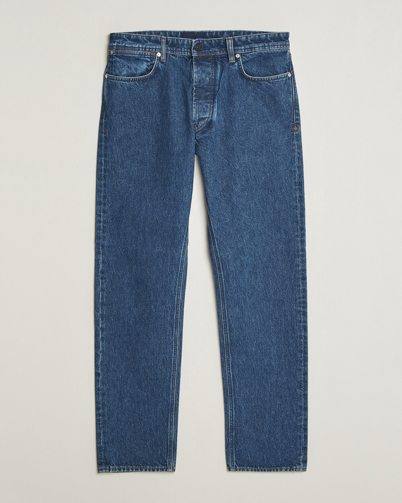 Men | Jeans | Stone Island | Regular Straight Fit Indigo Jeans Blue Medium Wash
