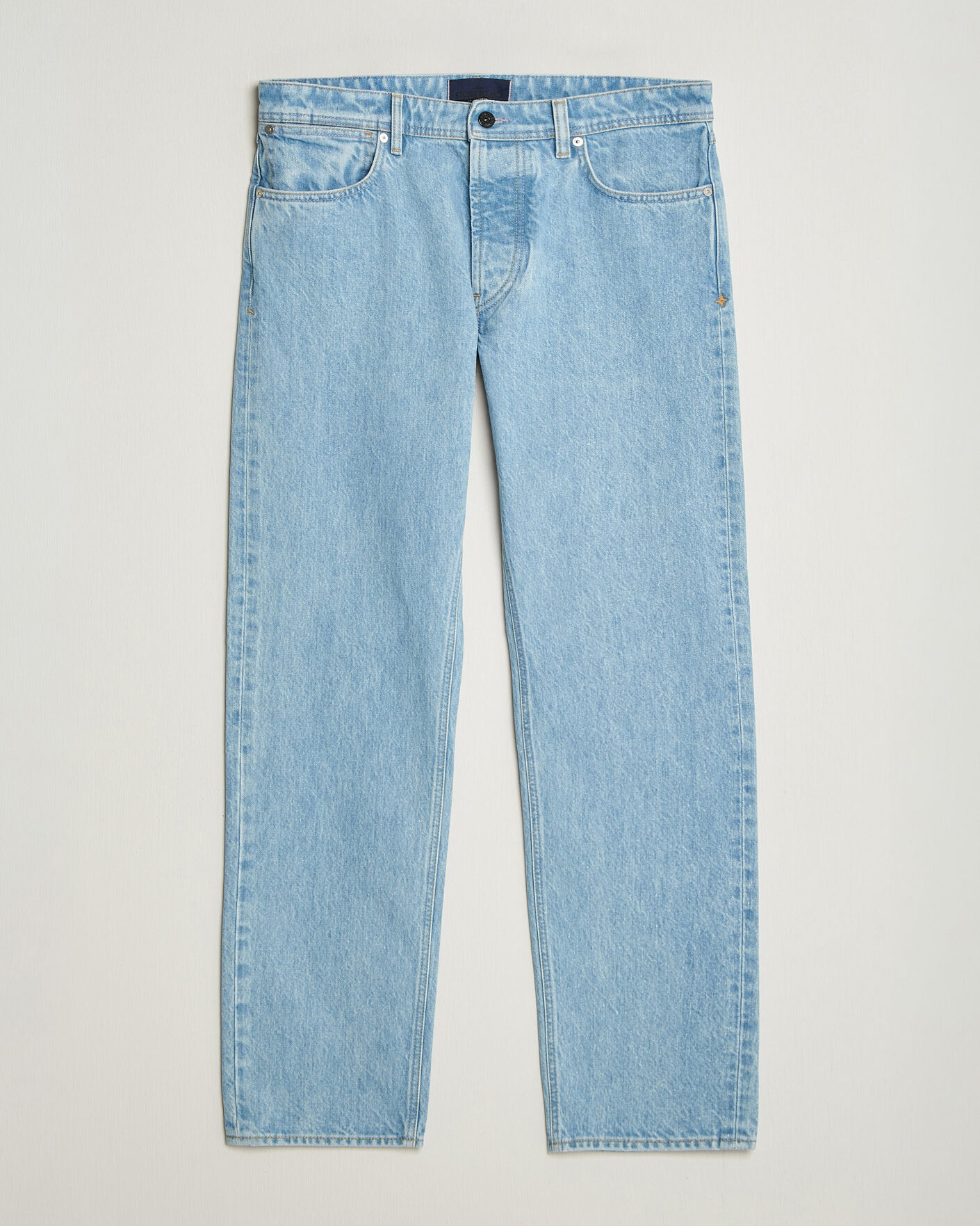 Men | Jeans | Stone Island | Regular Straight Fit Indigo Jeans Blue Light Wash